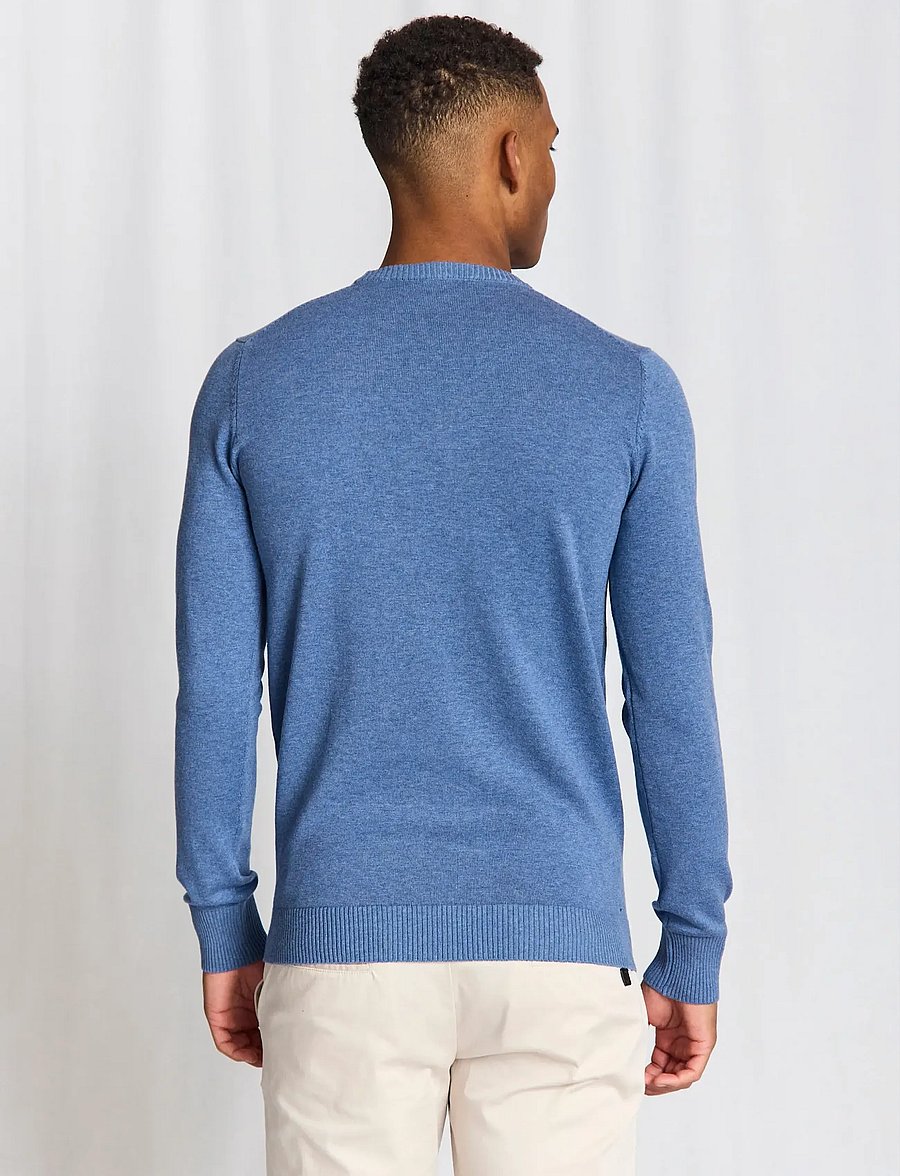 Bruun & Stengade - BS Jupiter Regular Fit Knitwear - round necks - blue - 3