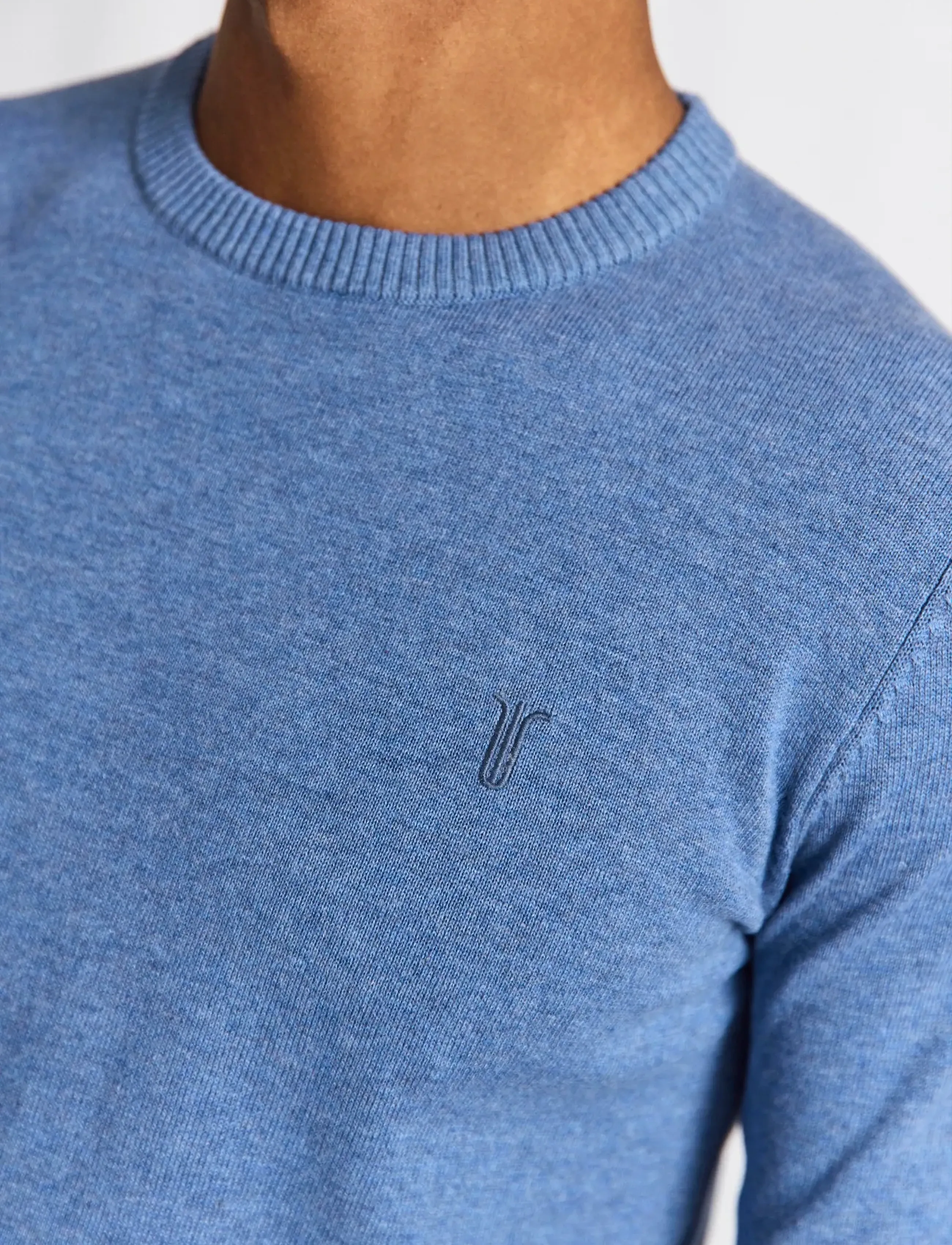 Bruun & Stengade - BS Jupiter Regular Fit Knitwear - Ümmarguse kaelusega kudumid - blue - 4