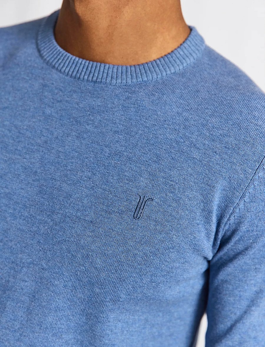 Bruun & Stengade - BS Jupiter Regular Fit Knitwear - round necks - blue - 4