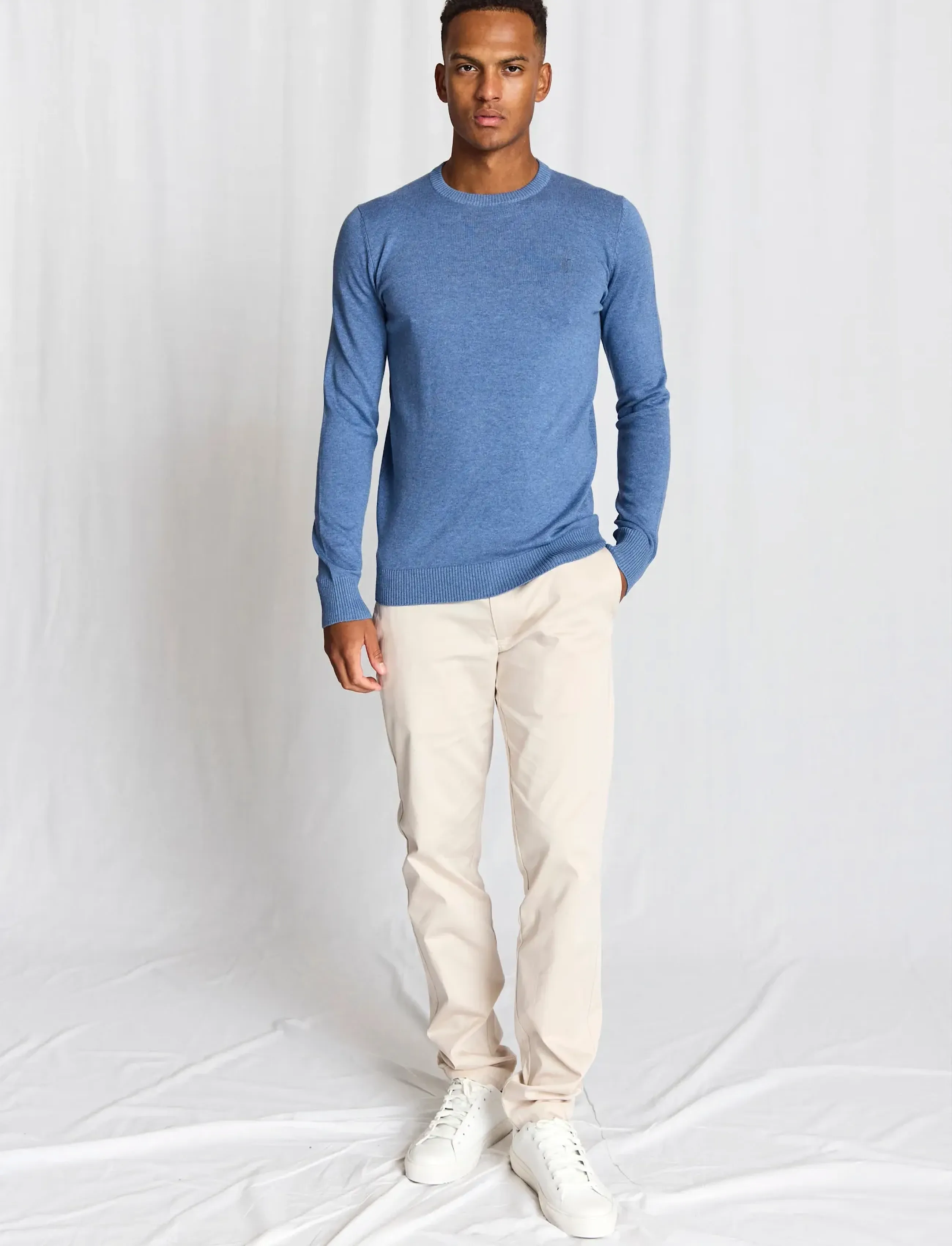 Bruun & Stengade - BS Jupiter Regular Fit Knitwear - Ümmarguse kaelusega kudumid - blue - 5