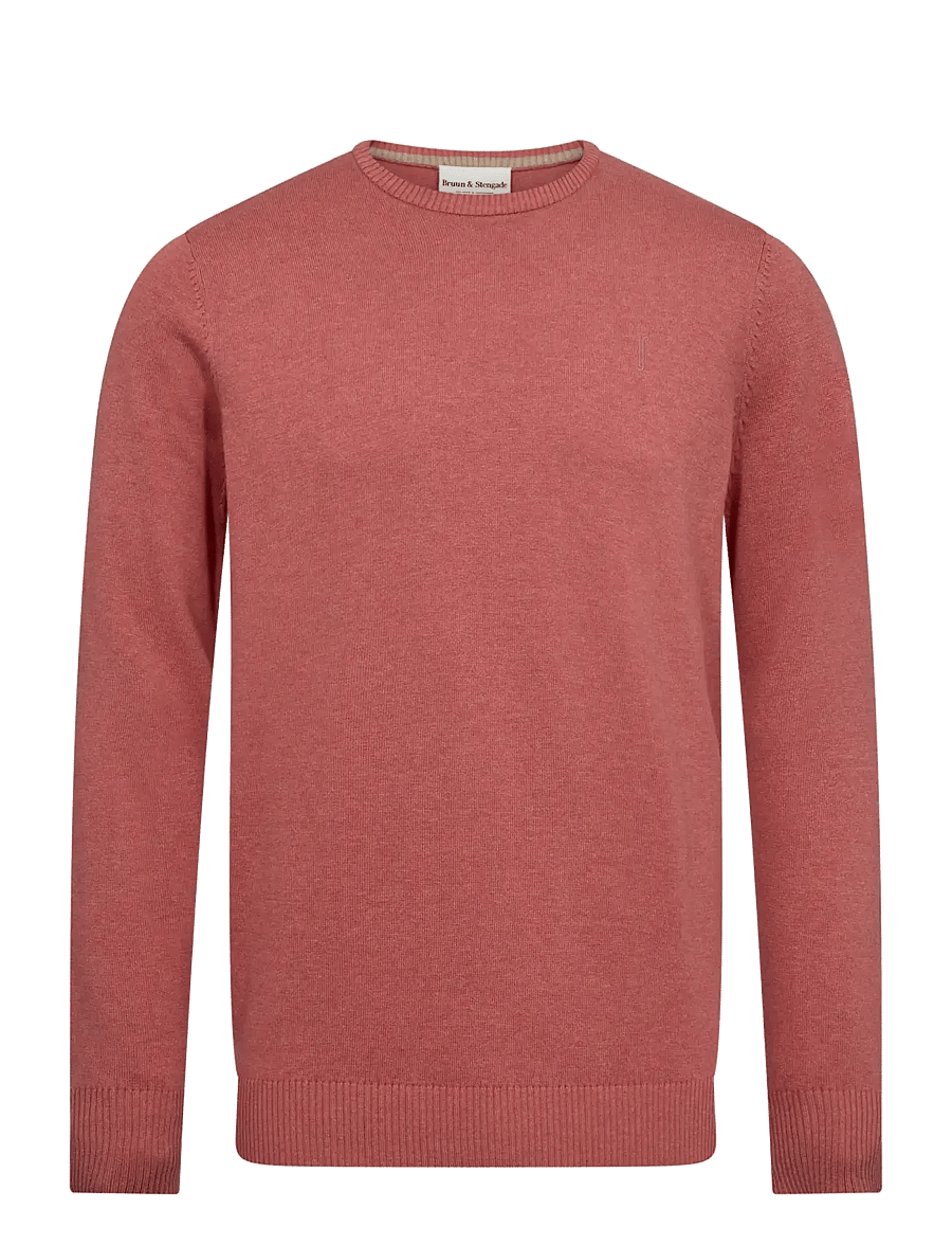 Bruun & Stengade - BS Jupiter Regular Fit Knitwear - ronde hals - dusty clay - 1