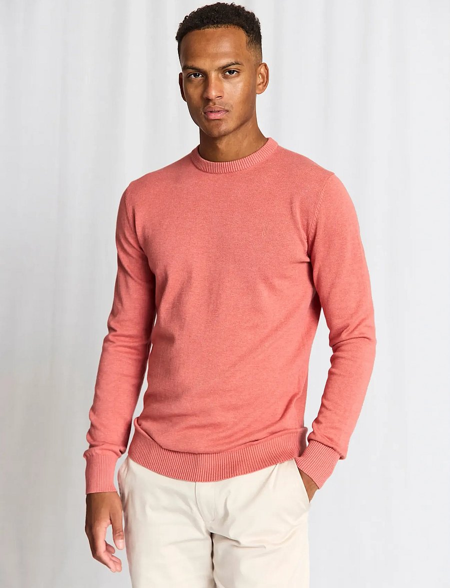Bruun & Stengade - BS Jupiter Regular Fit Knitwear - ronde hals - dusty clay - 0