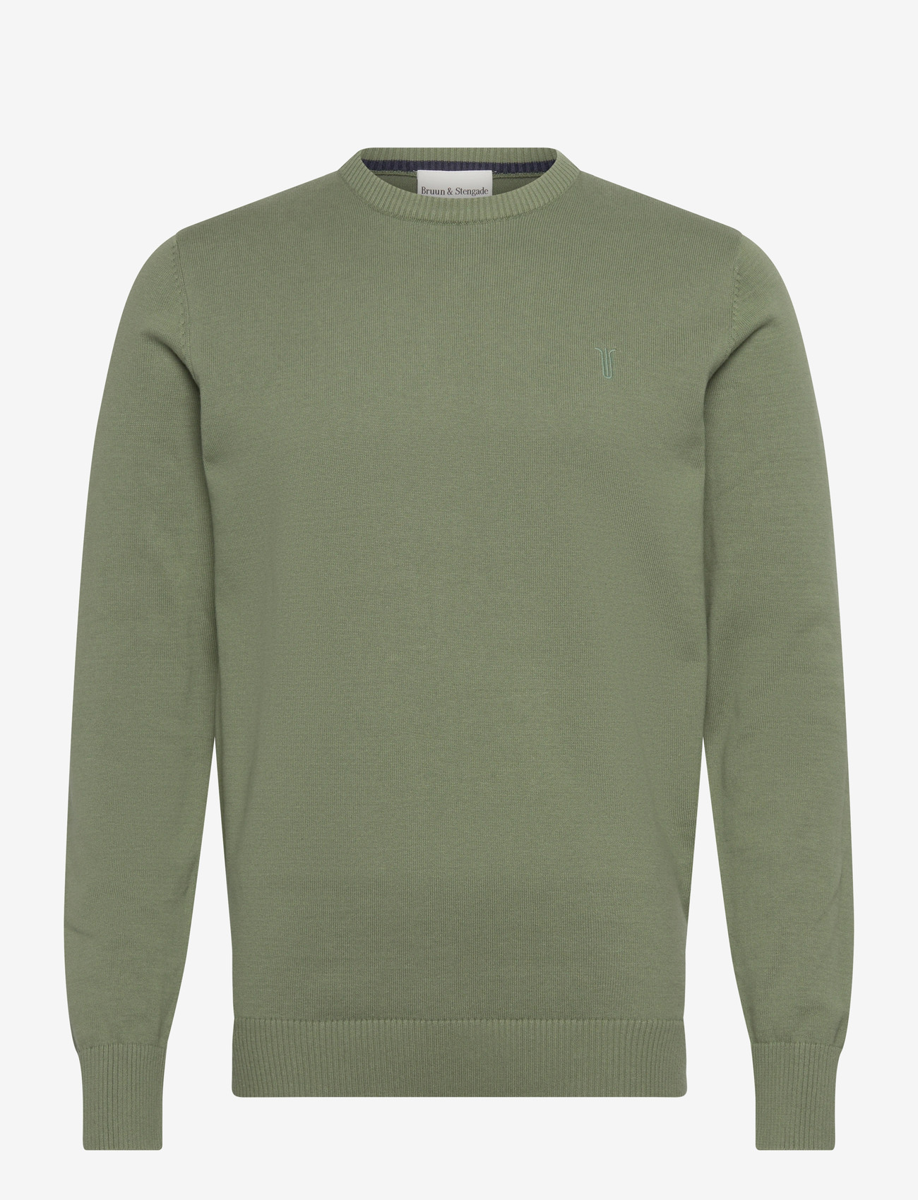 Bruun & Stengade - BS Jupiter Regular Fit Knitwear - rund hals - green - 1