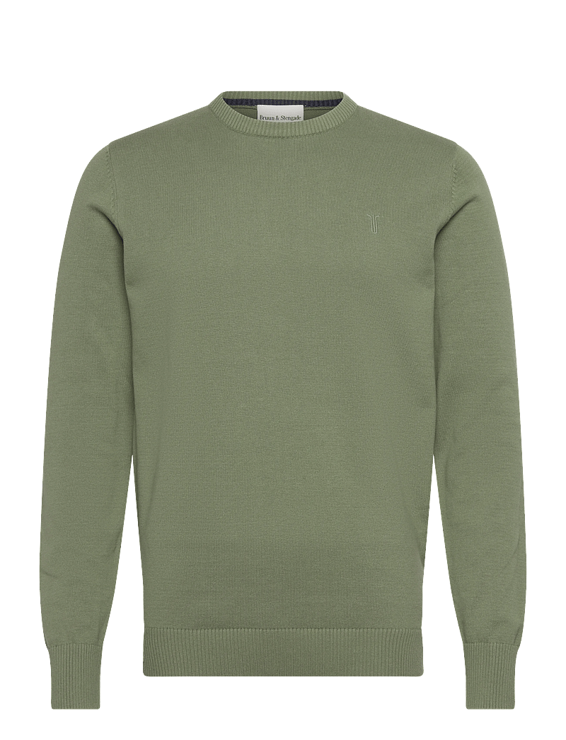 Bruun & Stengade - BS Jupiter Regular Fit Knitwear - rund hals - green - 1