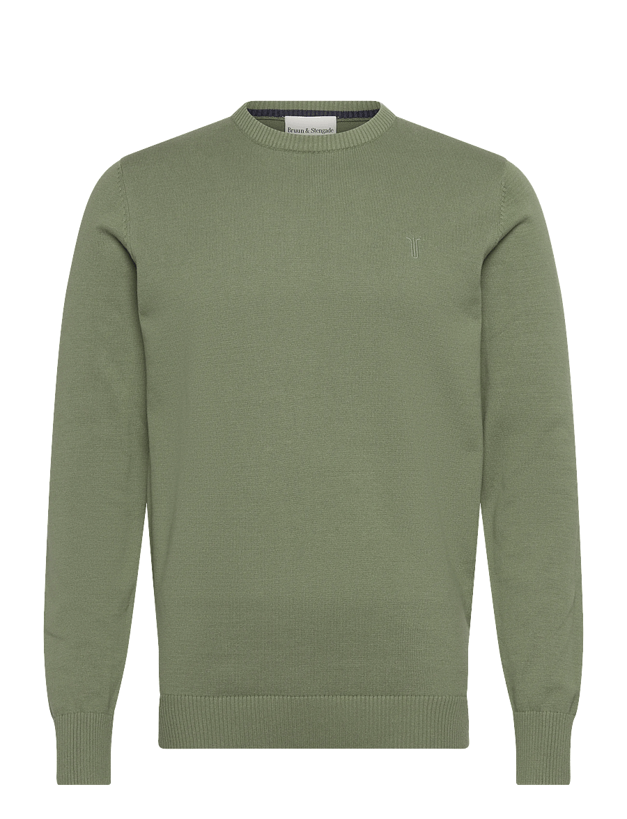 Bruun & Stengade - BS Jupiter Regular Fit Knitwear - round necks - green - 1