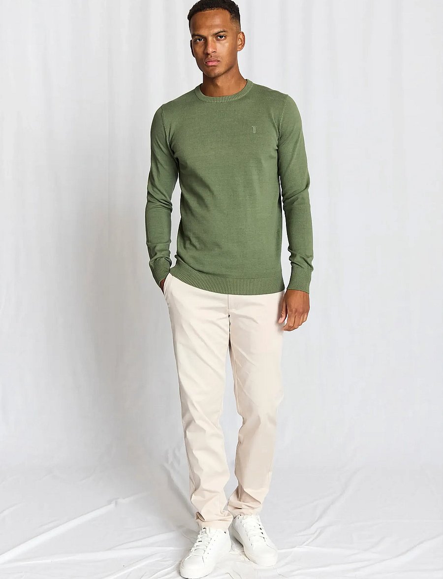 Bruun & Stengade - BS Jupiter Regular Fit Knitwear - round necks - green - 5