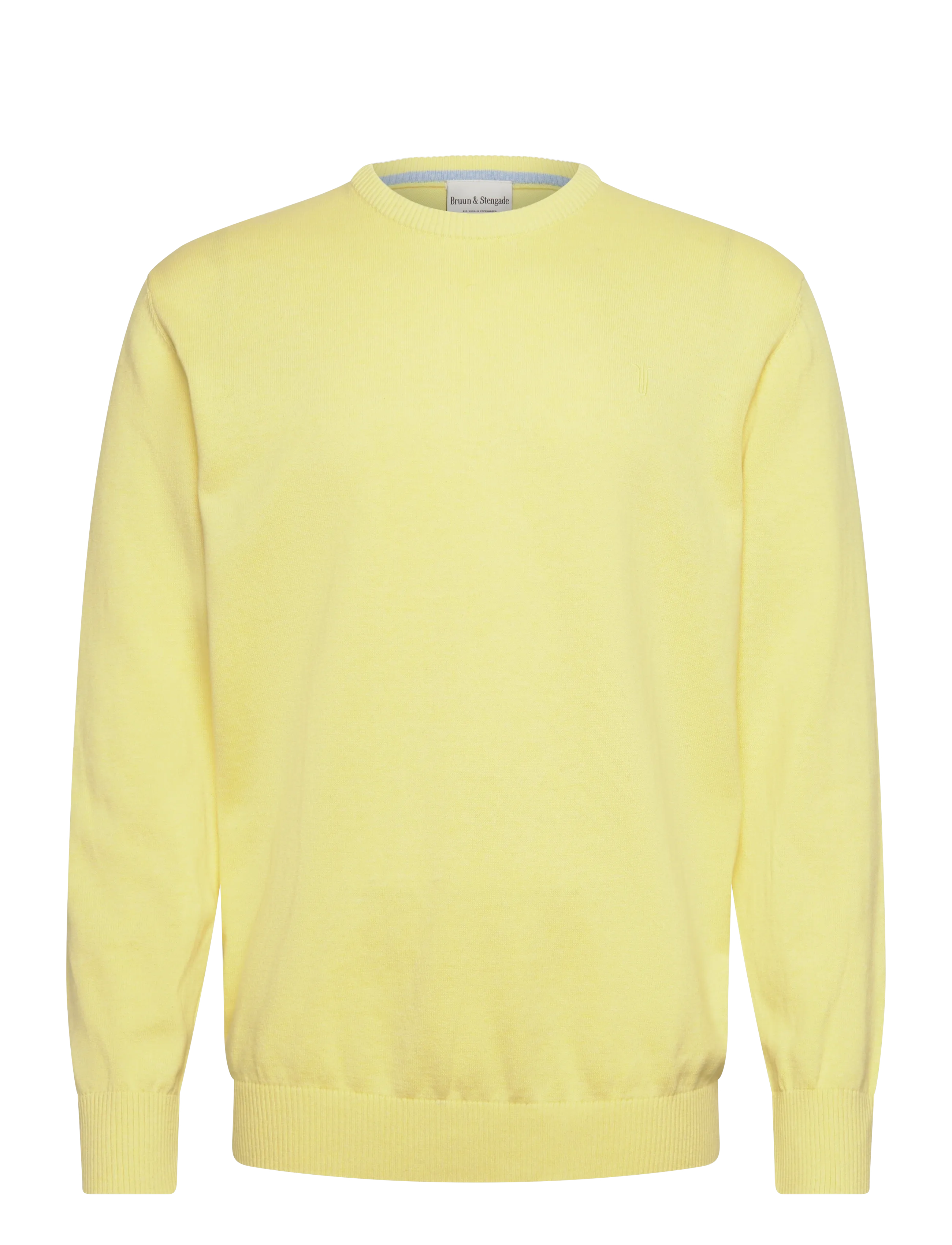 Bruun & Stengade BS Jupiter Regular Fit Knitwear - Rundhalsad - LEMONADE / yellow