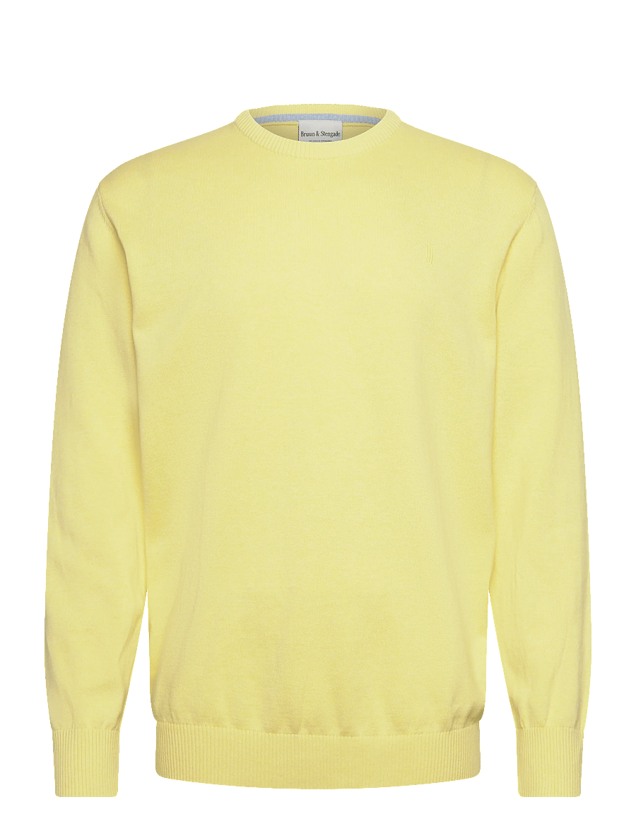 Bruun & Stengade - BS Jupiter Regular Fit Knitwear - Ümara kaelusega - lemonade - 1