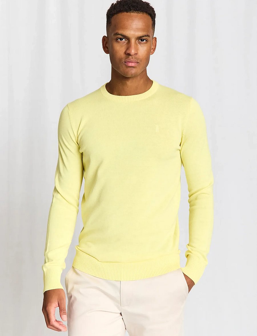 Bruun & Stengade - BS Jupiter Regular Fit Knitwear - Ümara kaelusega - lemonade - 0