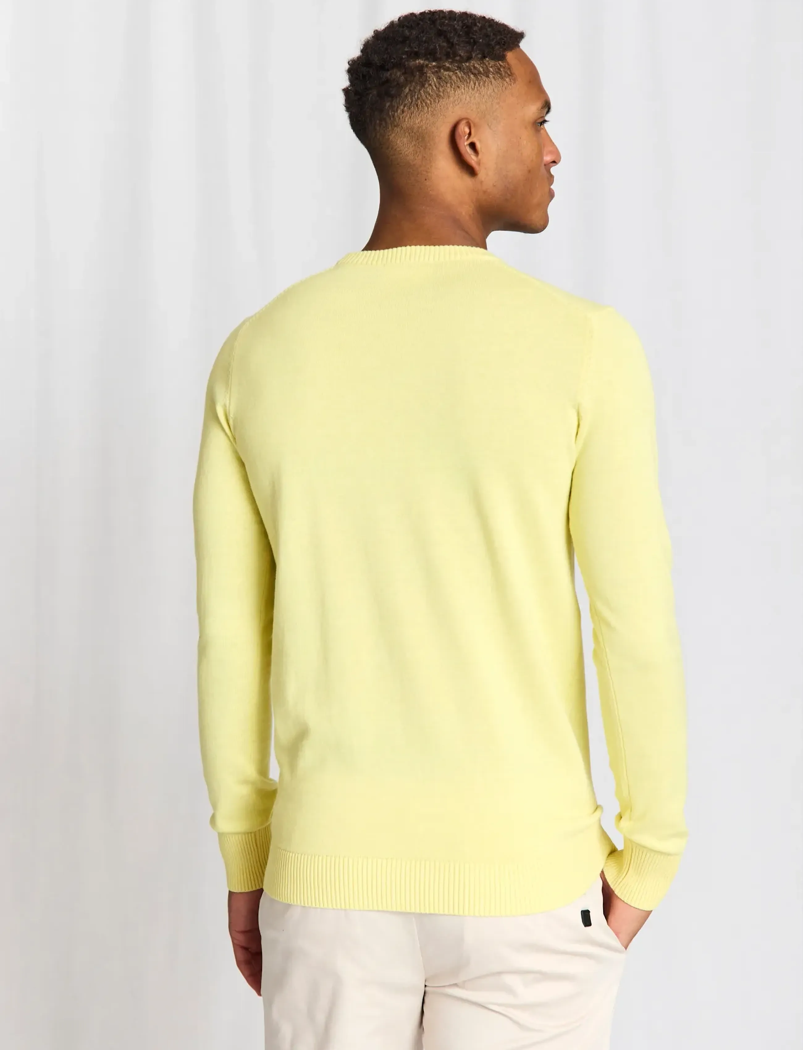 Bruun & Stengade - BS Jupiter Regular Fit Knitwear - Ümara kaelusega - lemonade - 3