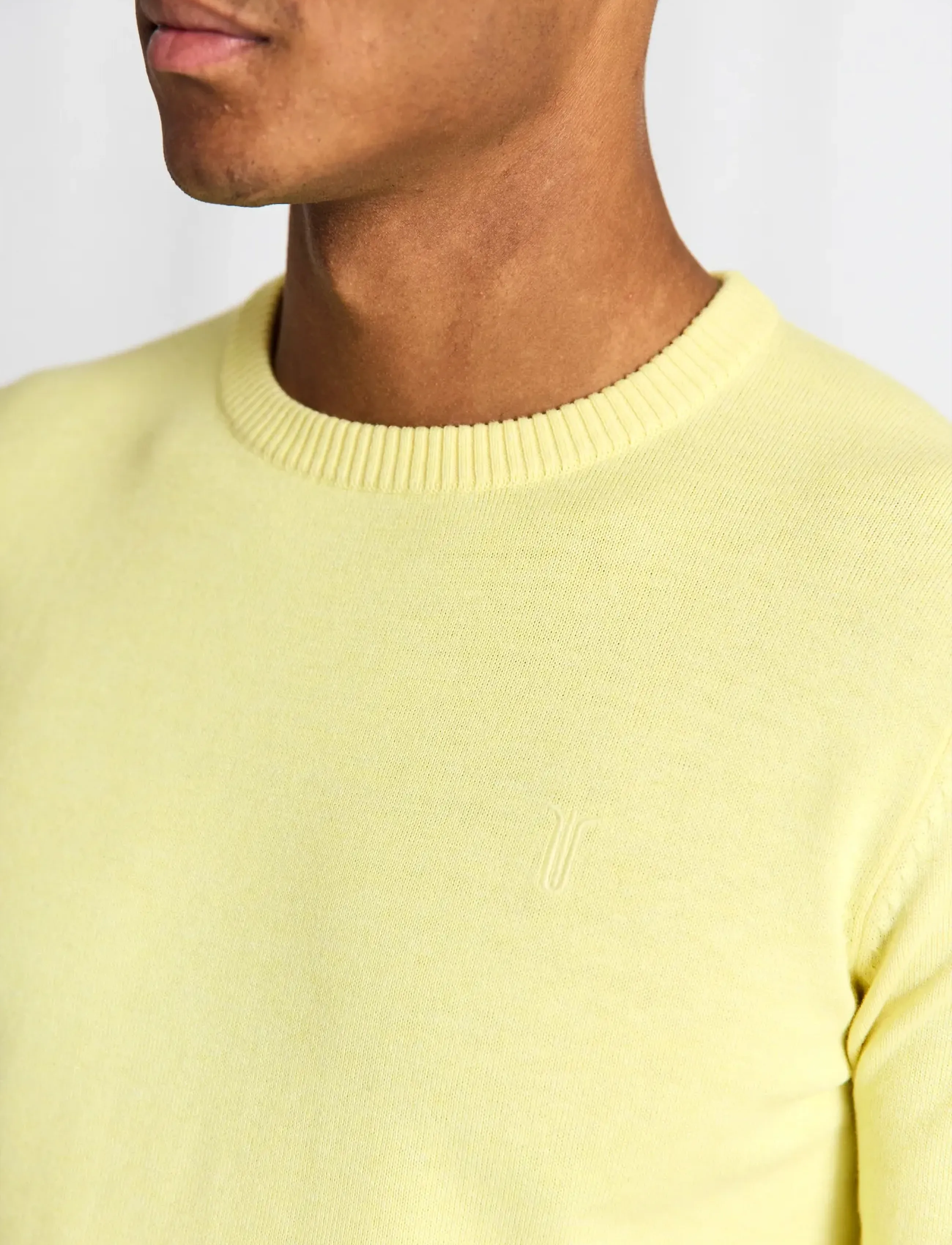 Bruun & Stengade - BS Jupiter Regular Fit Knitwear - Ümara kaelusega - lemonade - 4