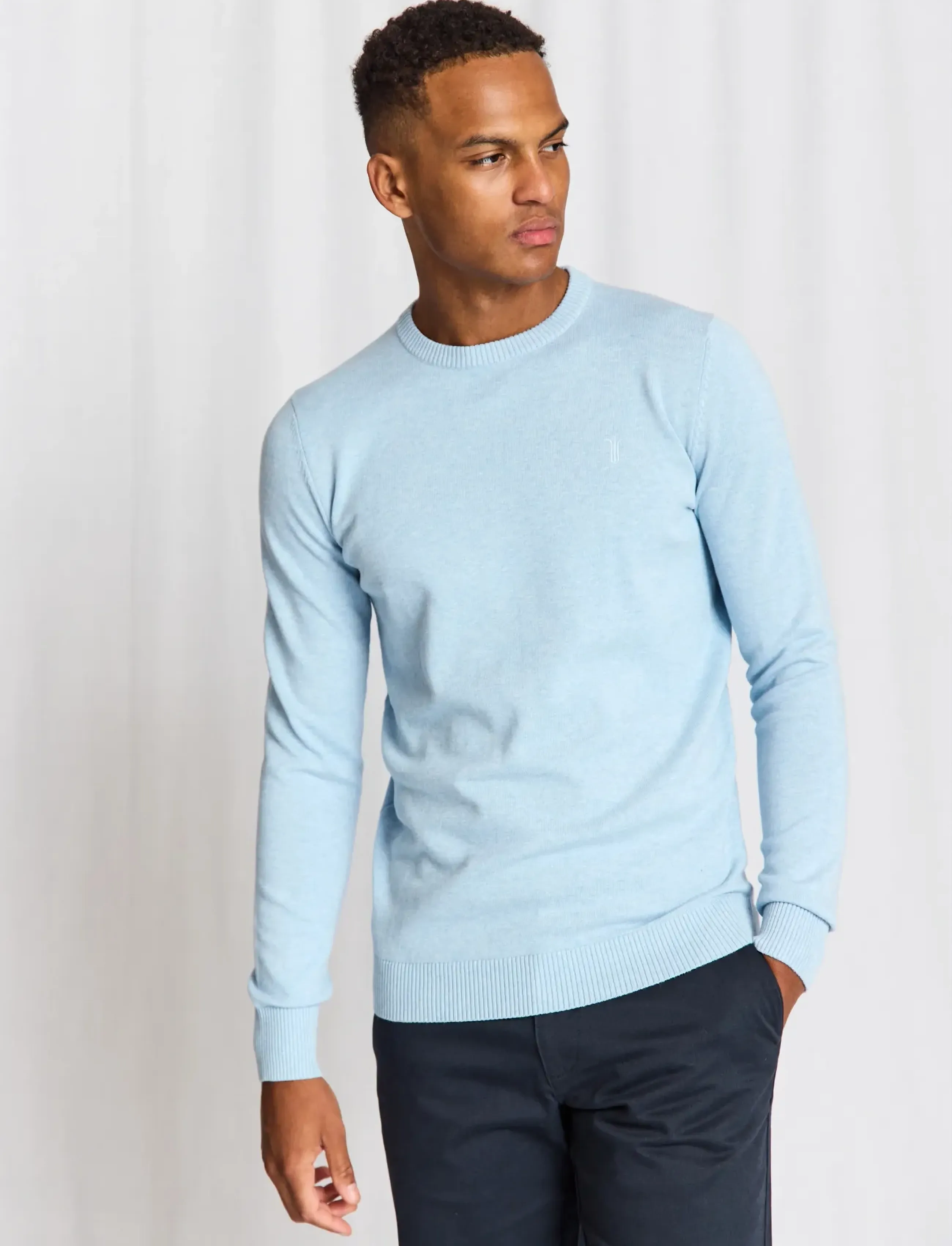Bruun & Stengade BS Jupiter Regular Fit Knitwear - Kolekcijos - LIGHT BLUE / blue