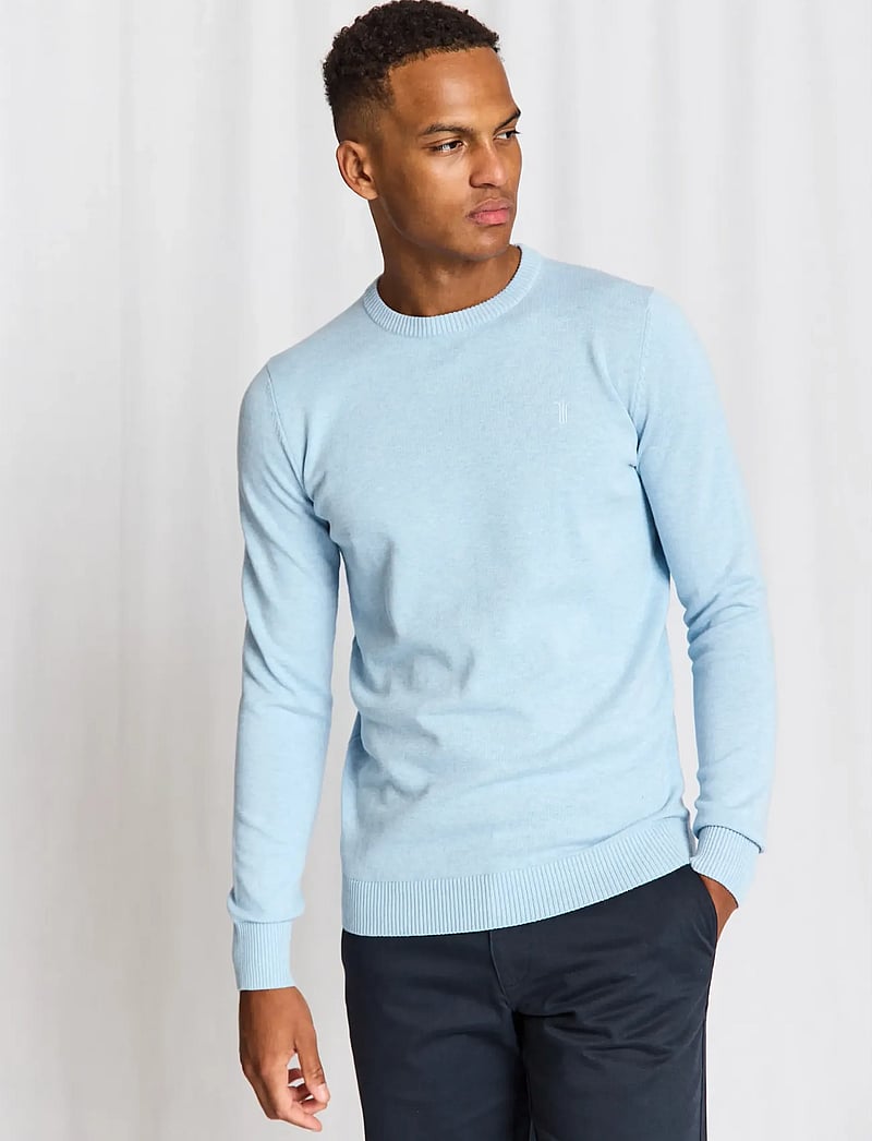 Bruun & Stengade - BS Jupiter Regular Fit Knitwear - rund hals - light blue - 0