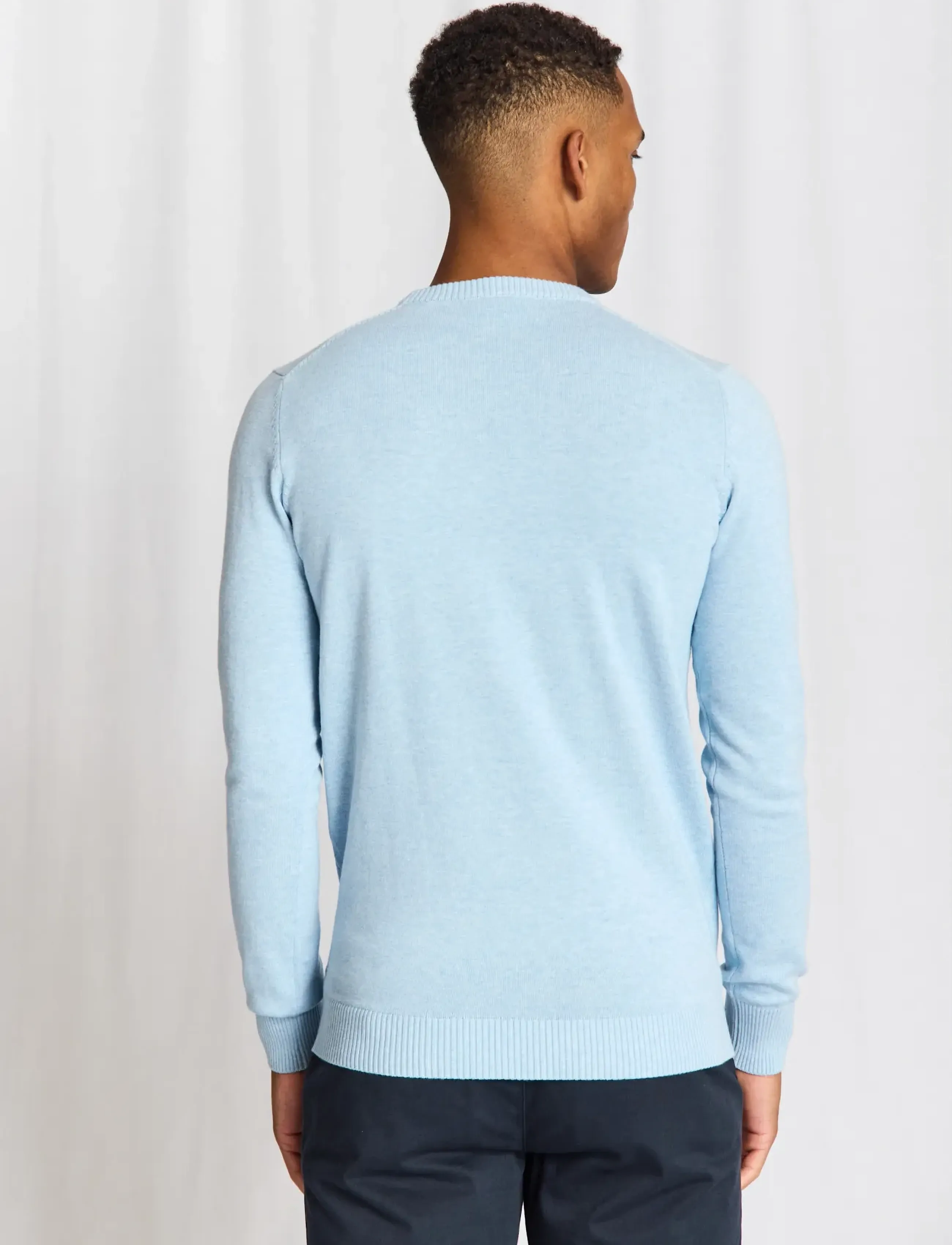 Bruun & Stengade - BS Jupiter Regular Fit Knitwear - rundhals - light blue - 3