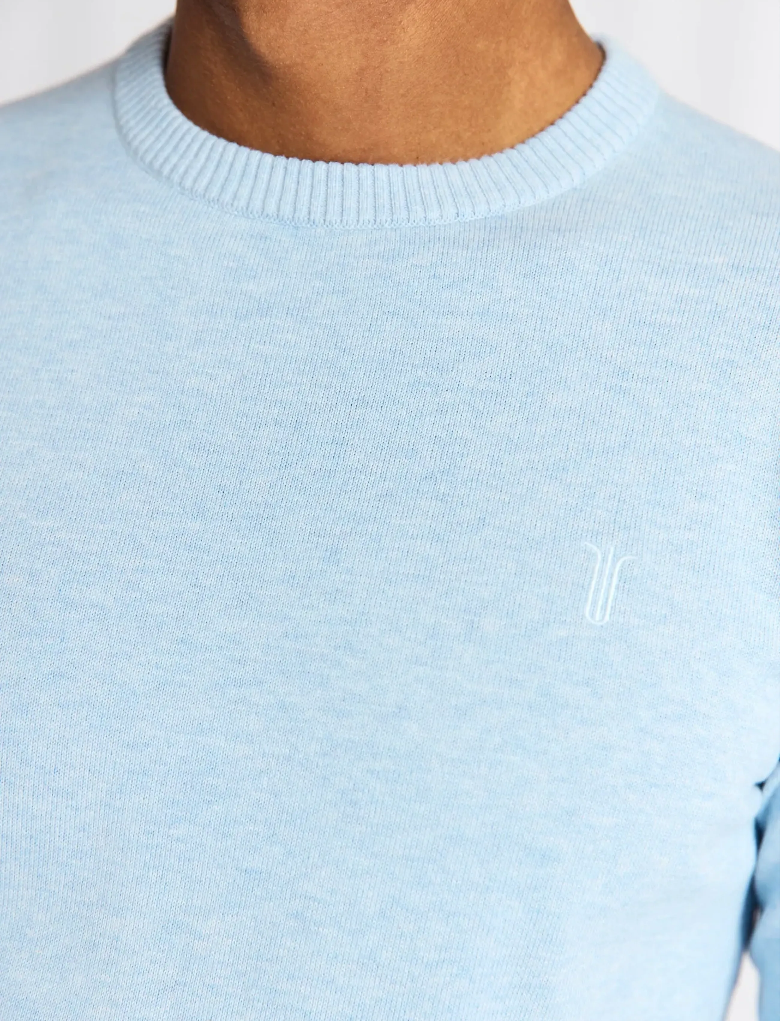 Bruun & Stengade - BS Jupiter Regular Fit Knitwear - rundhals - light blue - 4