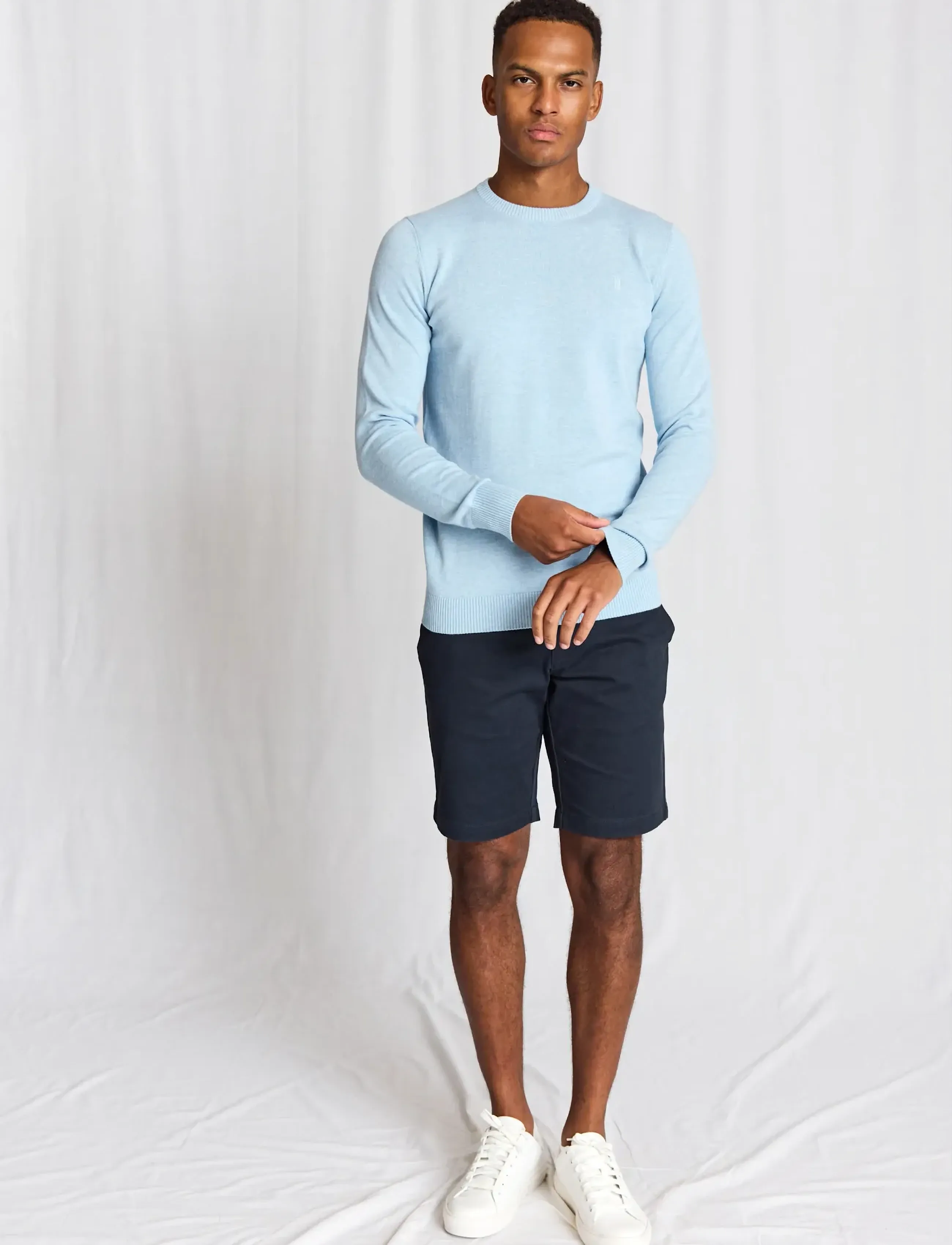 Bruun & Stengade - BS Jupiter Regular Fit Knitwear - rundhals - light blue - 5