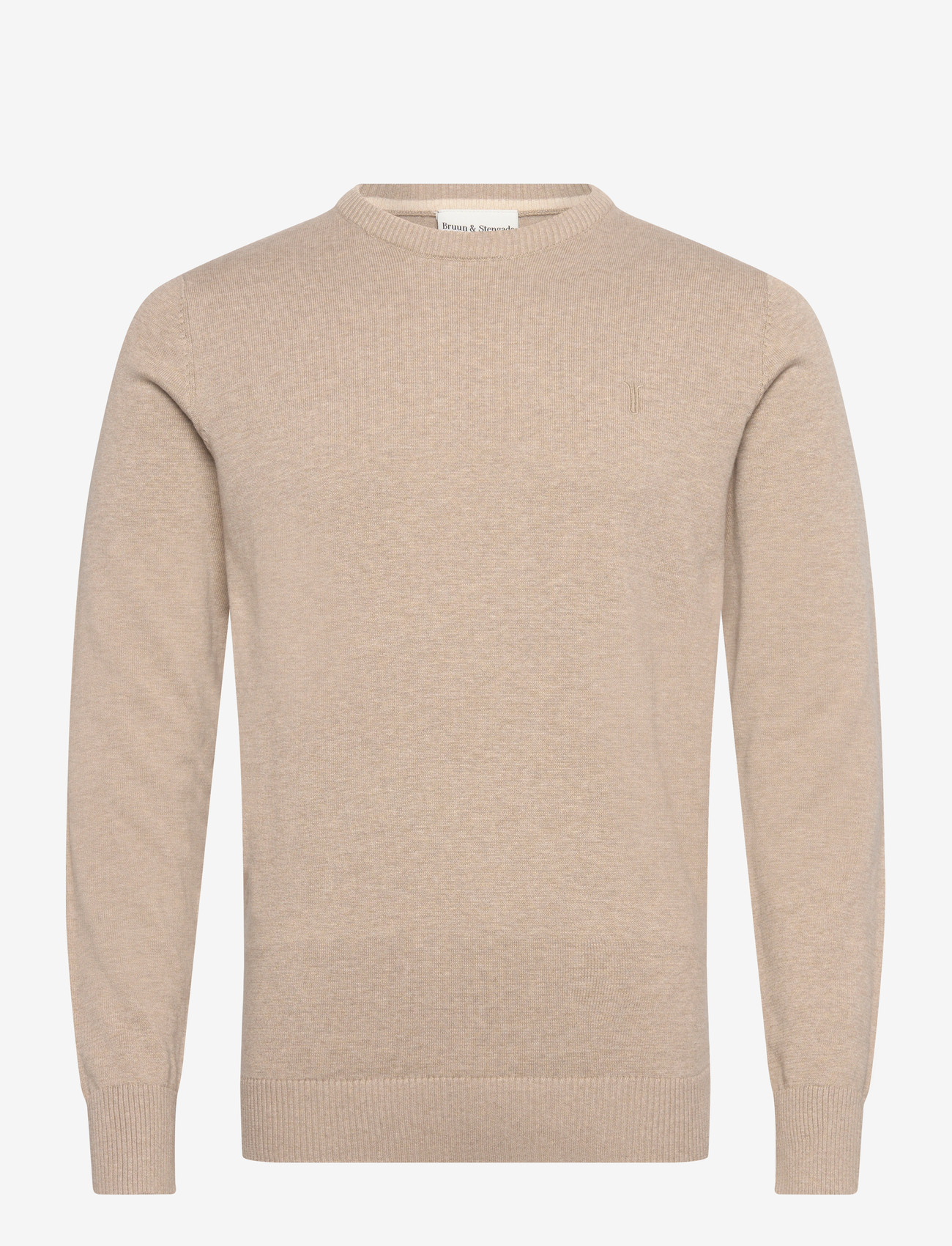 Bruun & Stengade - BS Jupiter Regular Fit Knitwear - rundhals - light brown - 1