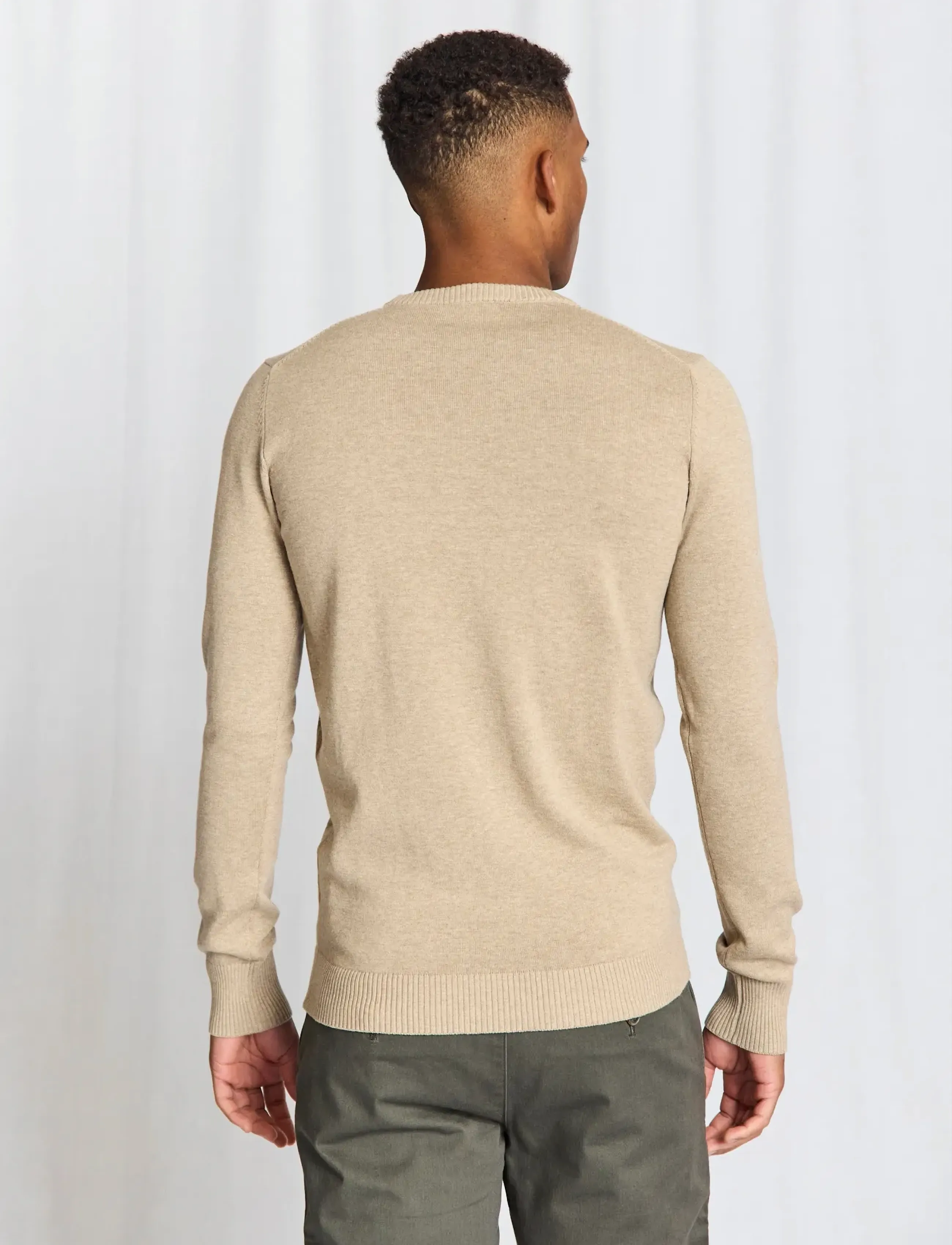 Bruun & Stengade - BS Jupiter Regular Fit Knitwear - Ümmarguse kaelusega kudumid - light brown - 3