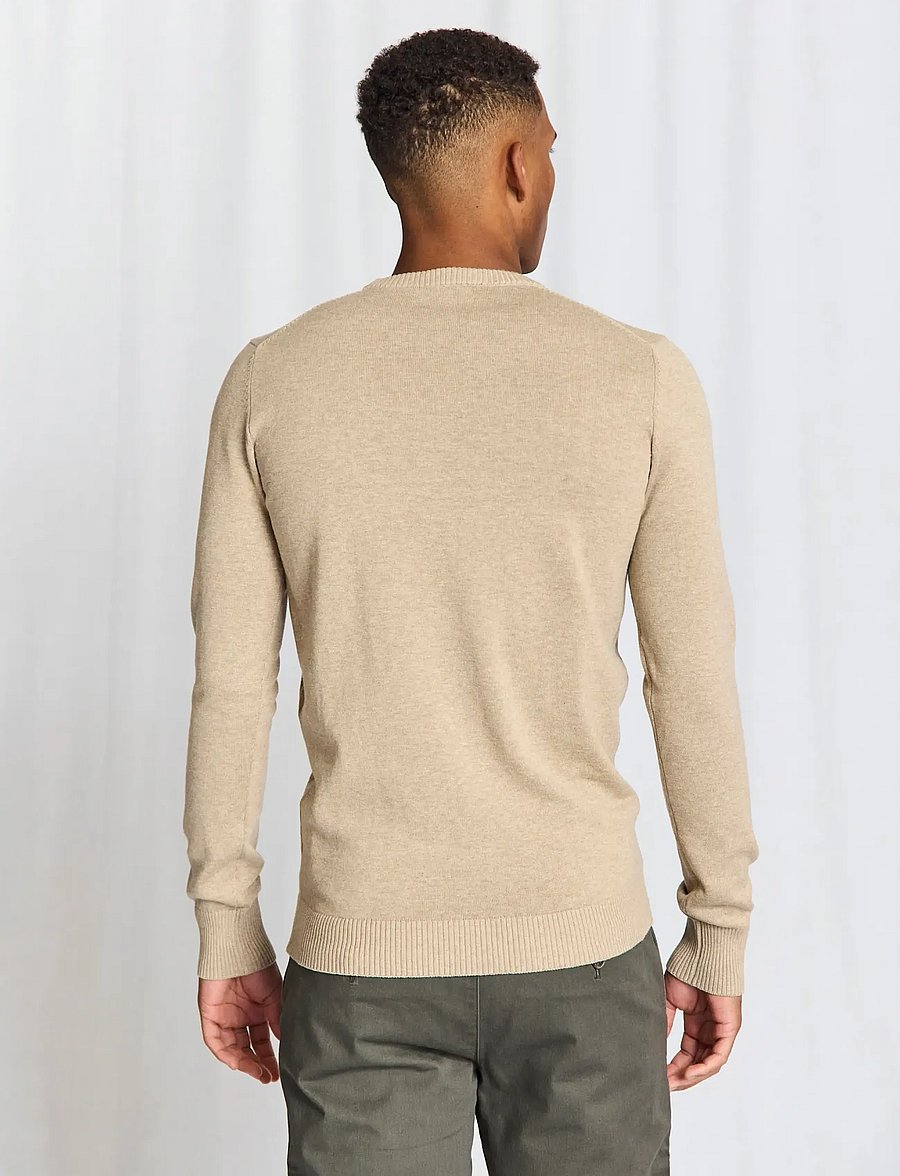 Bruun & Stengade - BS Jupiter Regular Fit Knitwear - Ümara kaelusega - light brown - 3