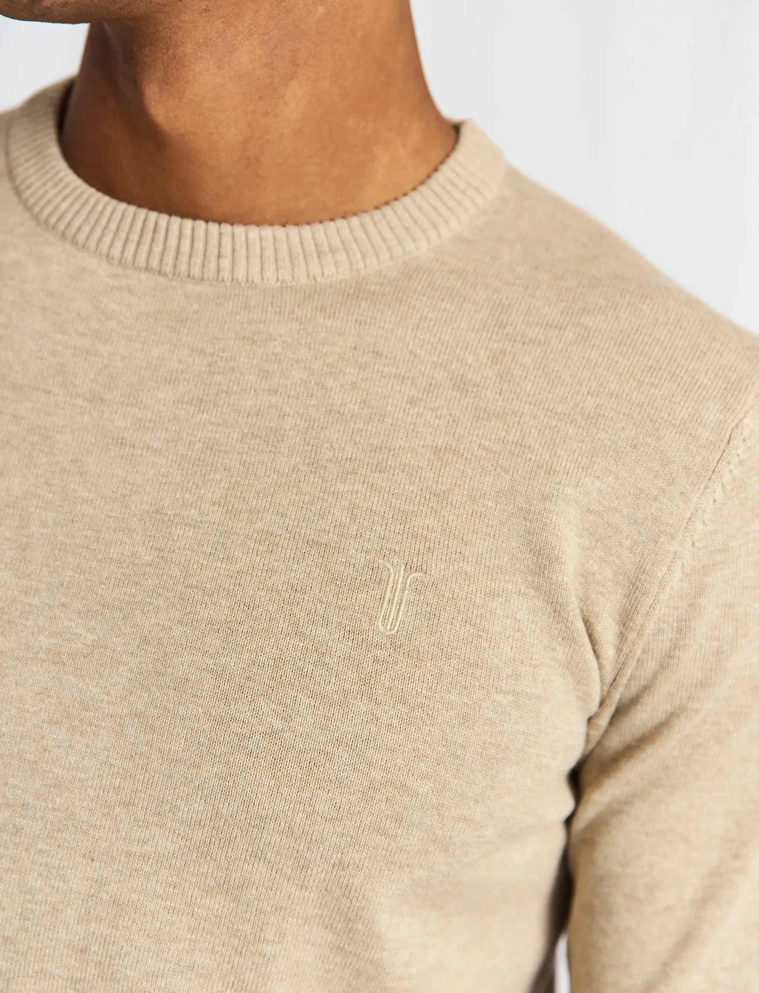 Bruun & Stengade - BS Jupiter Regular Fit Knitwear - Ümmarguse kaelusega kudumid - light brown - 4