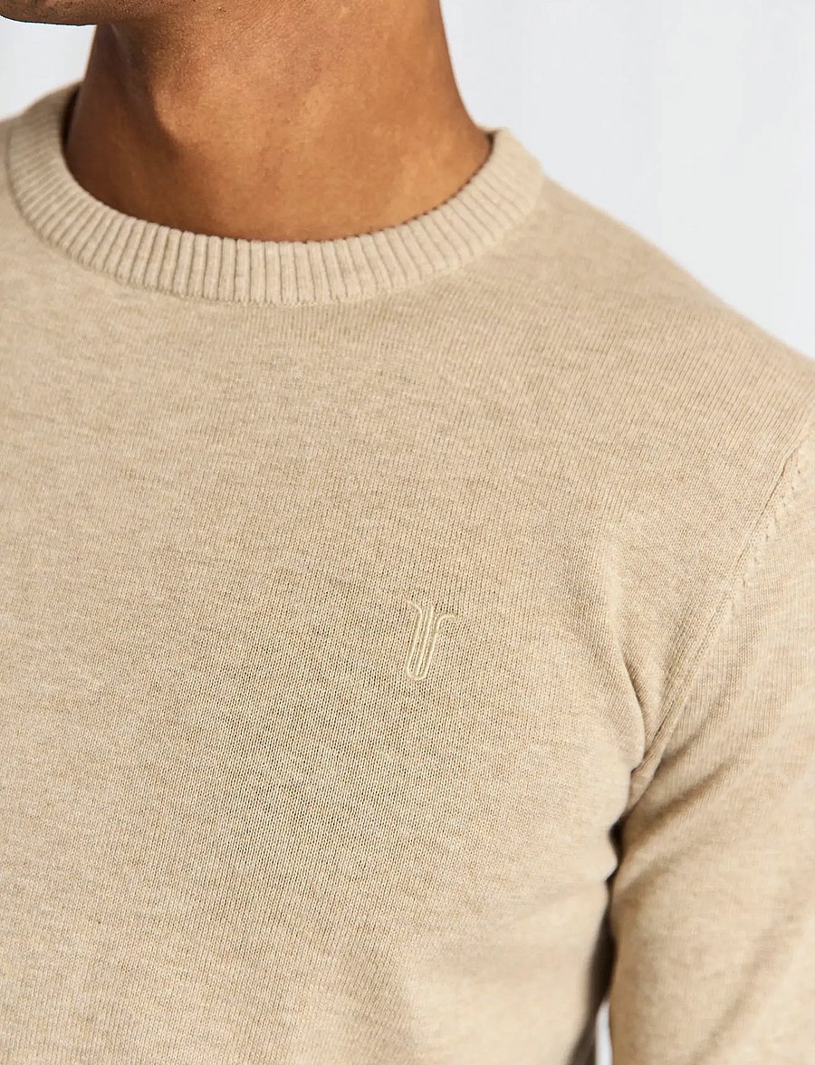Bruun & Stengade - BS Jupiter Regular Fit Knitwear - Ümara kaelusega - light brown - 4