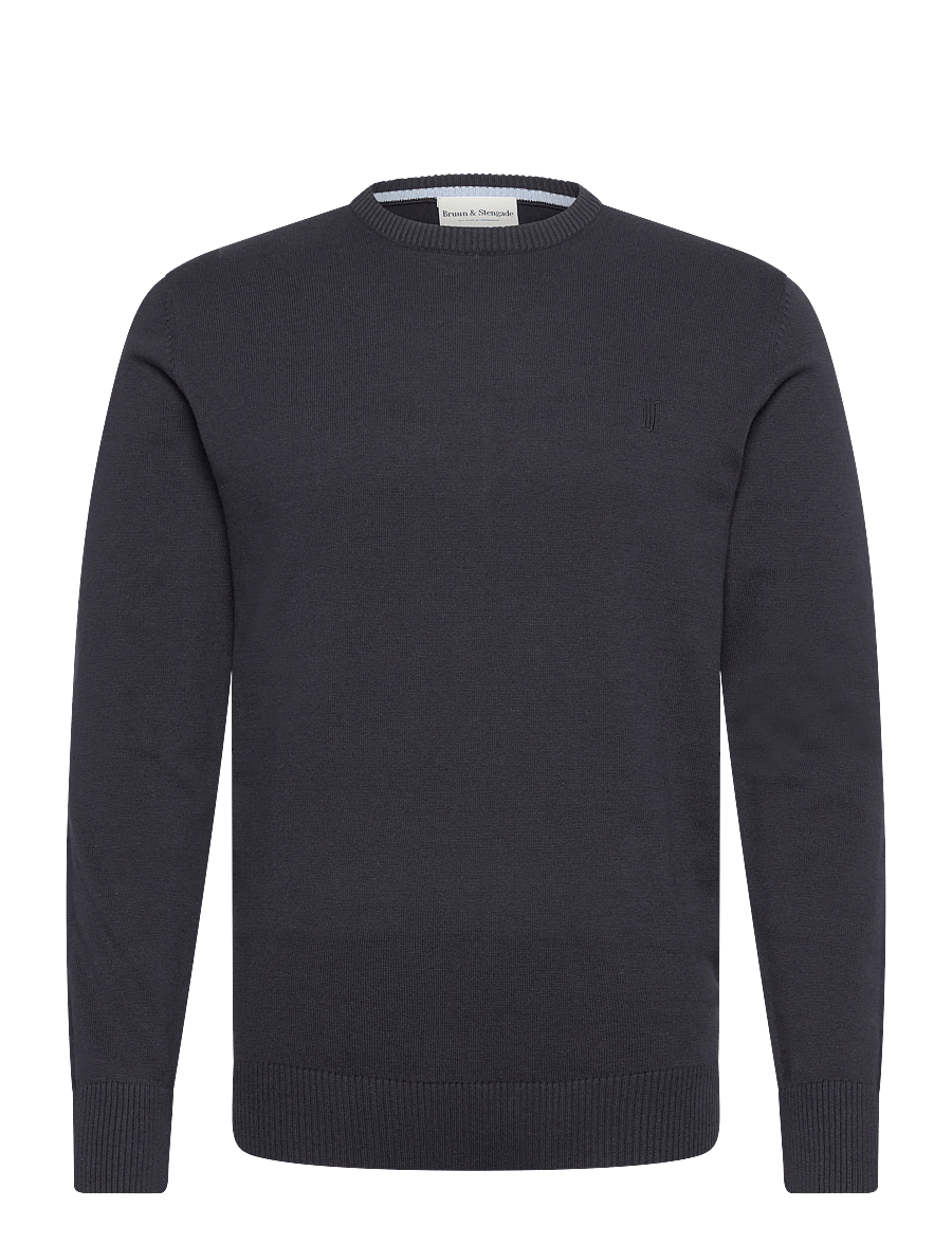 Bruun & Stengade - BS Jupiter Regular Fit Knitwear - round necks - navy - 1