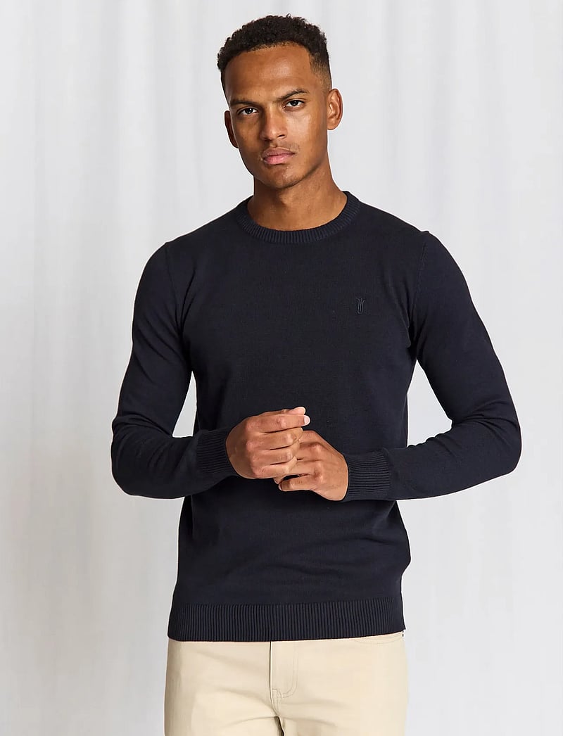 Bruun & Stengade - BS Jupiter Regular Fit Knitwear - rund hals - navy - 0