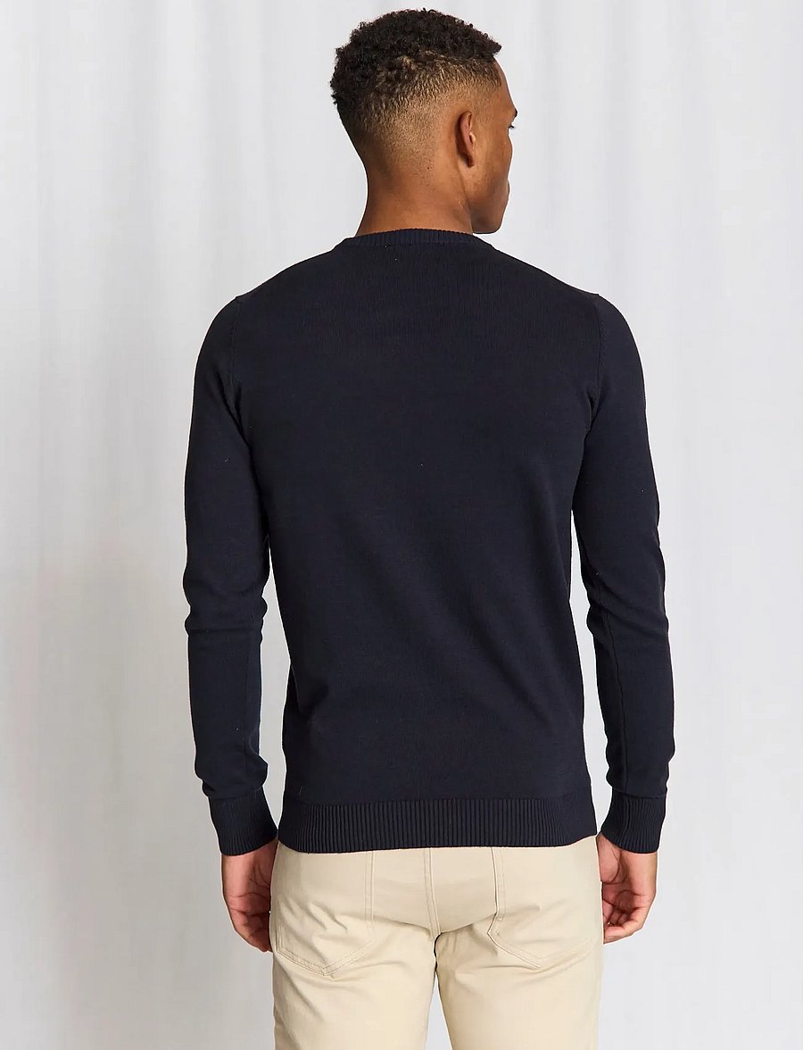 Bruun & Stengade - BS Jupiter Regular Fit Knitwear - round necks - navy - 3