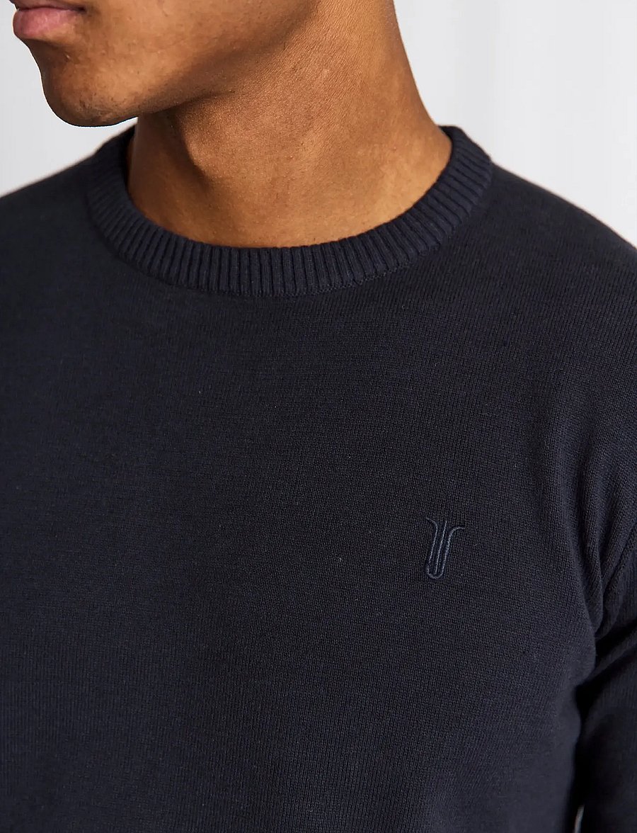 Bruun & Stengade - BS Jupiter Regular Fit Knitwear - round necks - navy - 4