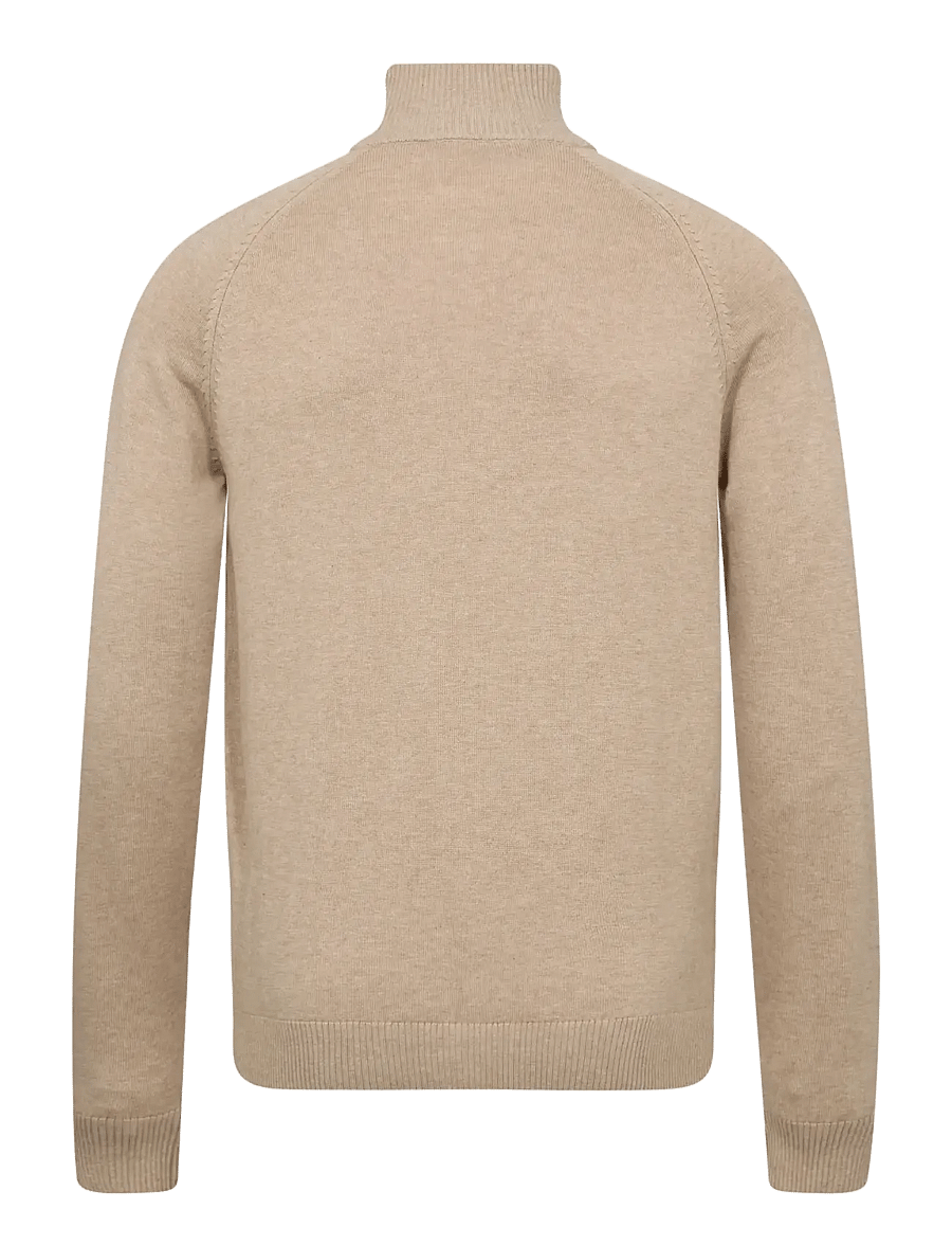 Bruun & Stengade - BS Ilario Regular Fit Knitwear - halfzip strik - beige - 2