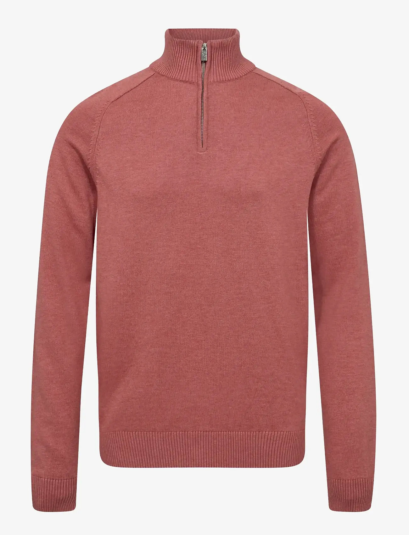 Bruun & Stengade - BS Ilario Regular Fit Knitwear - half zip-tröjor - dusty clay - 1