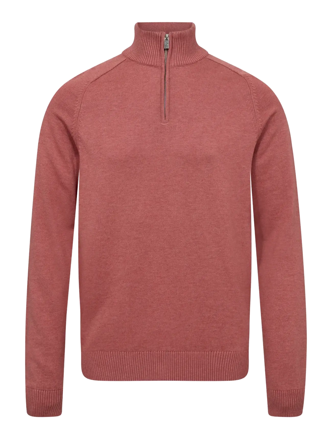 Bruun & Stengade BS Ilario Regular Fit Knitwear - Half zip-tröjor - DUSTY CLAY / pink/rose