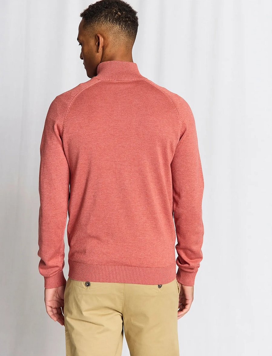 Bruun & Stengade - BS Ilario Regular Fit Knitwear - halfzip strik - dusty clay - 3