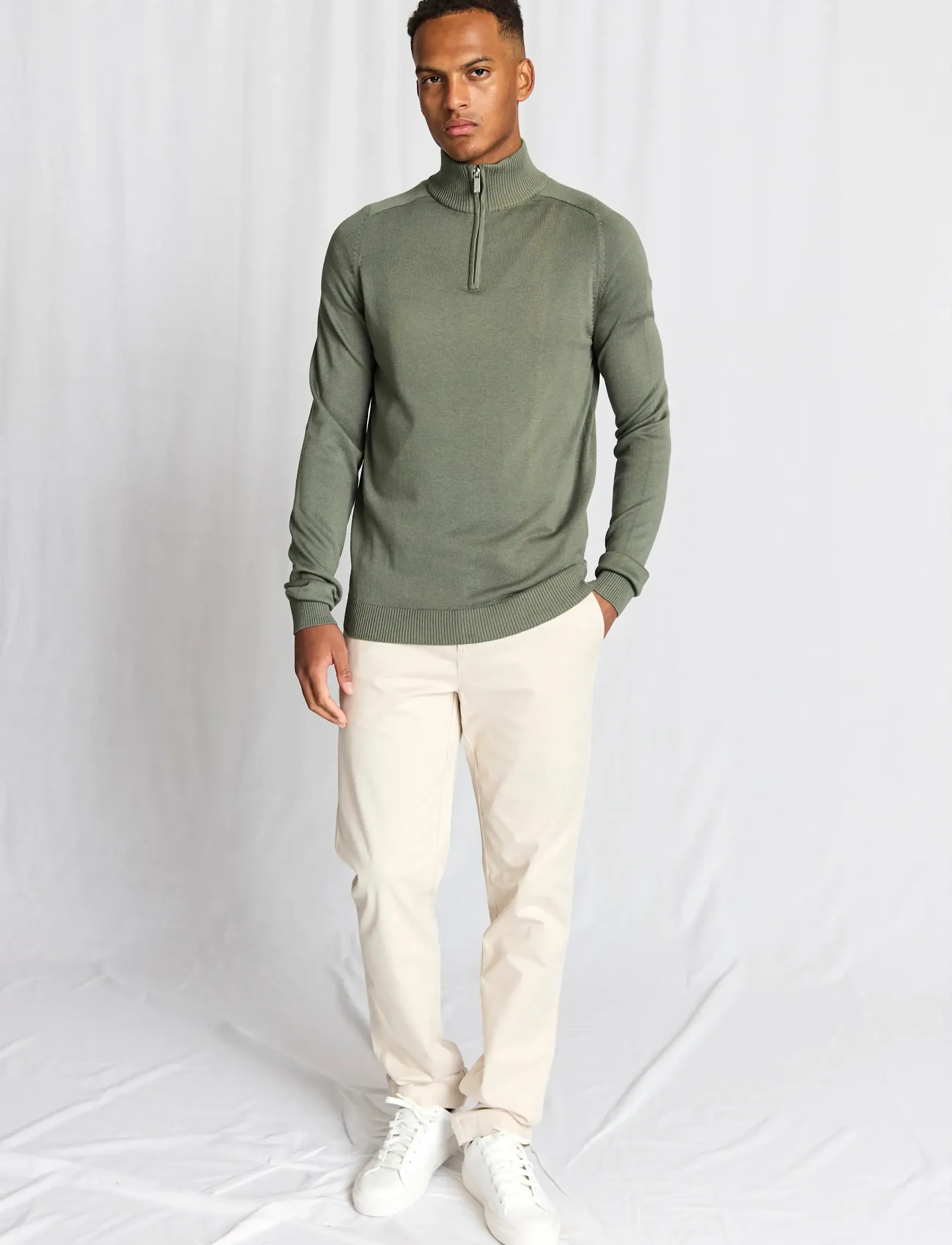 Bruun & Stengade BS Ilario Regular Fit Knitwear - Kolekcijos - GREEN / khaki/green