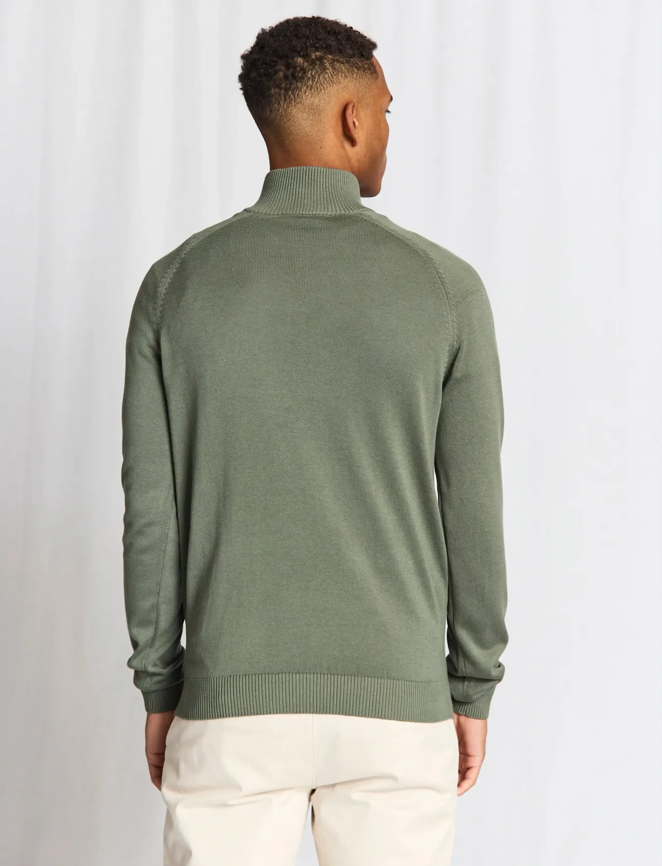 Bruun & Stengade - BS Ilario Regular Fit Knitwear - halfzip strik - green - 4