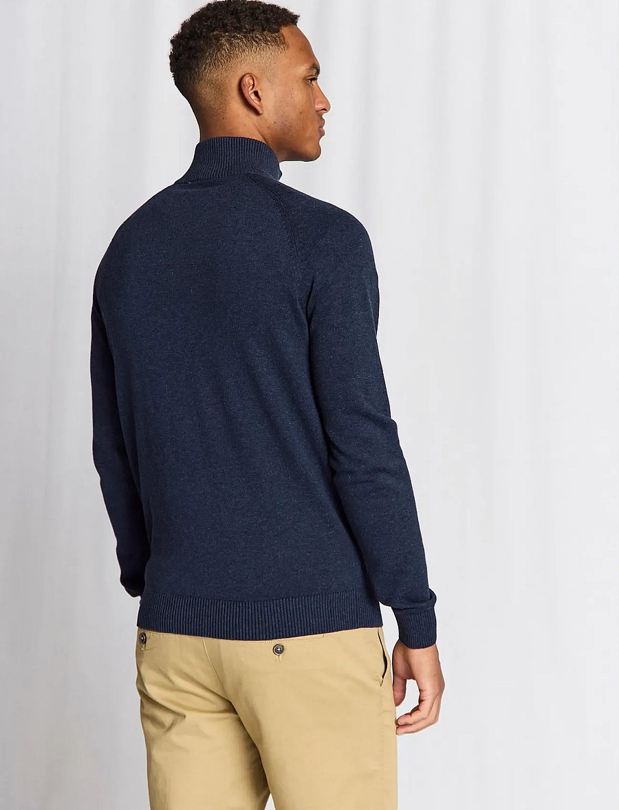 Bruun & Stengade - BS Ilario Regular Fit Knitwear - poolpika lukuga džemprid - thunder - 3