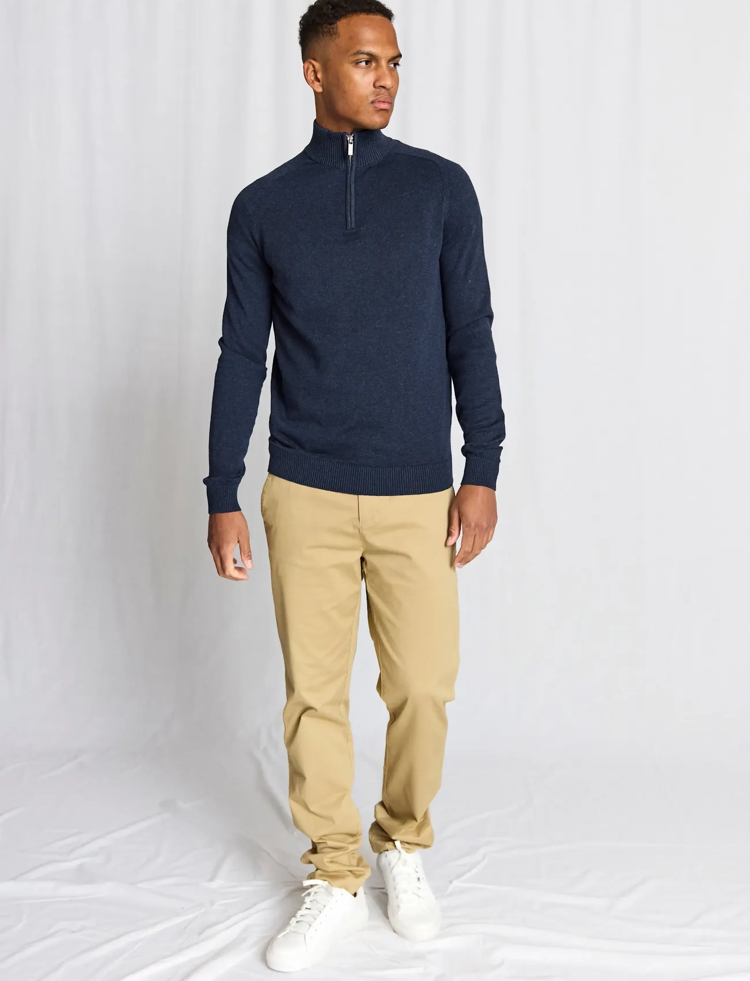 Bruun & Stengade - BS Ilario Regular Fit Knitwear - halfzip strik - thunder - 5