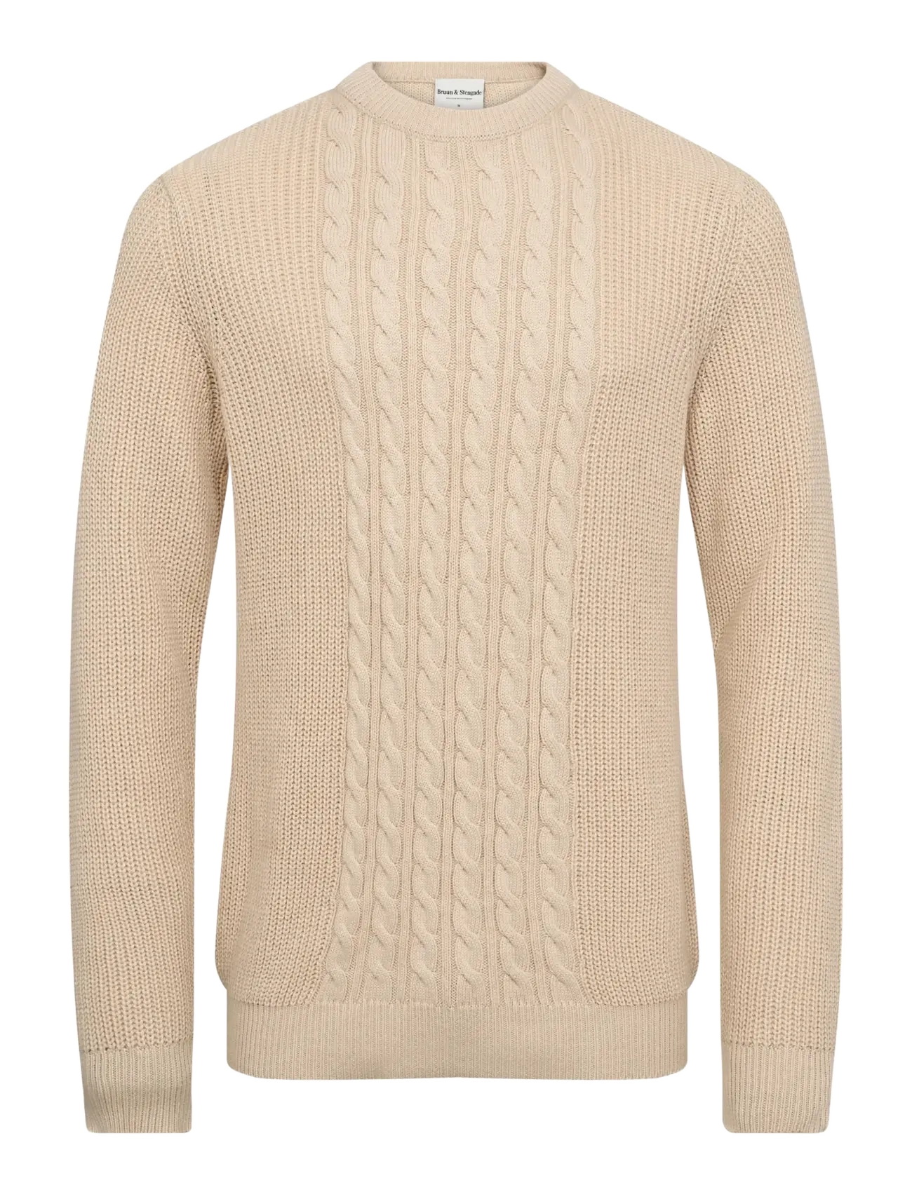 Bruun & Stengade BS Adriano Regular Fit Knitwear - Rundhals - KIT / beige