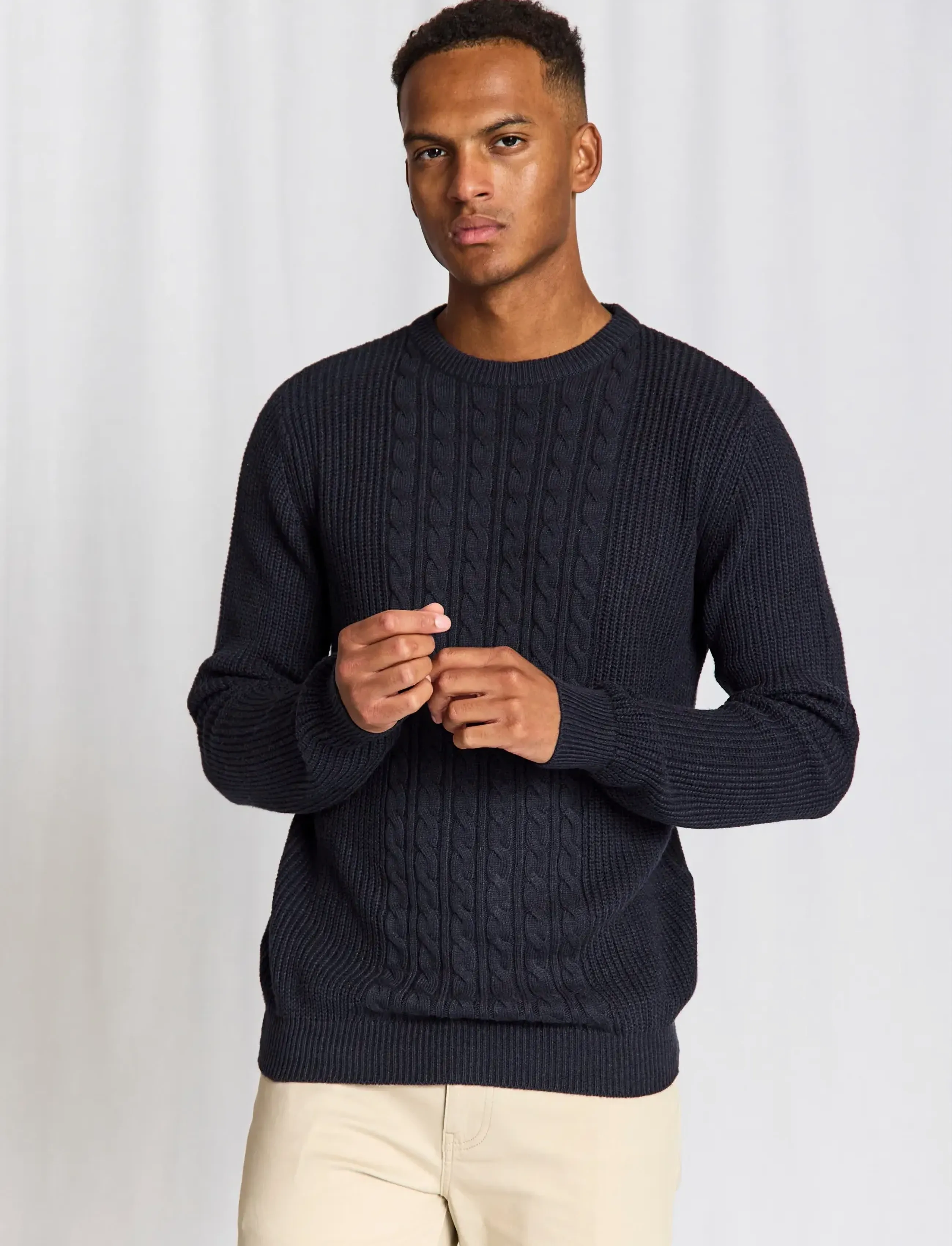 Bruun & Stengade BS Adriano Regular Fit Knitwear - Business - NAVY / black