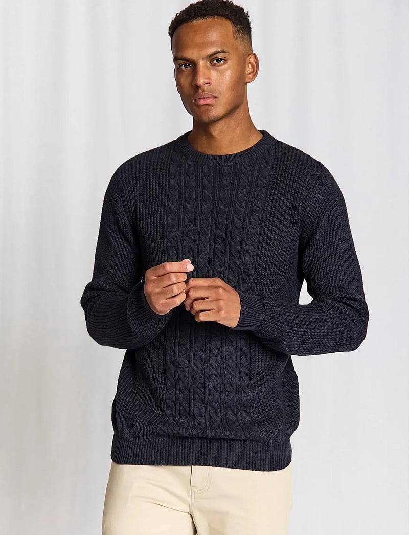 Bruun & Stengade - BS Adriano Regular Fit Knitwear - rund hals - navy - 0