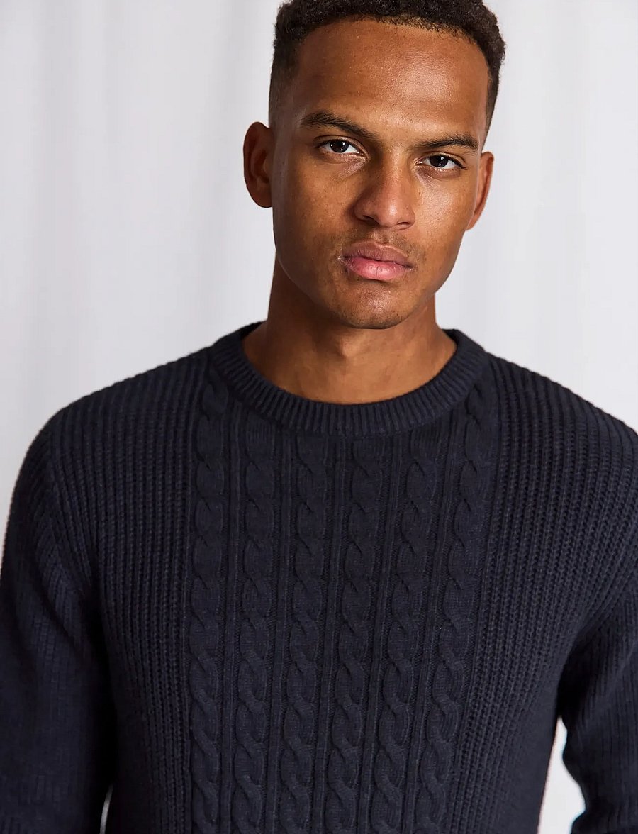 Bruun & Stengade - BS Adriano Regular Fit Knitwear - rundhals - navy - 4