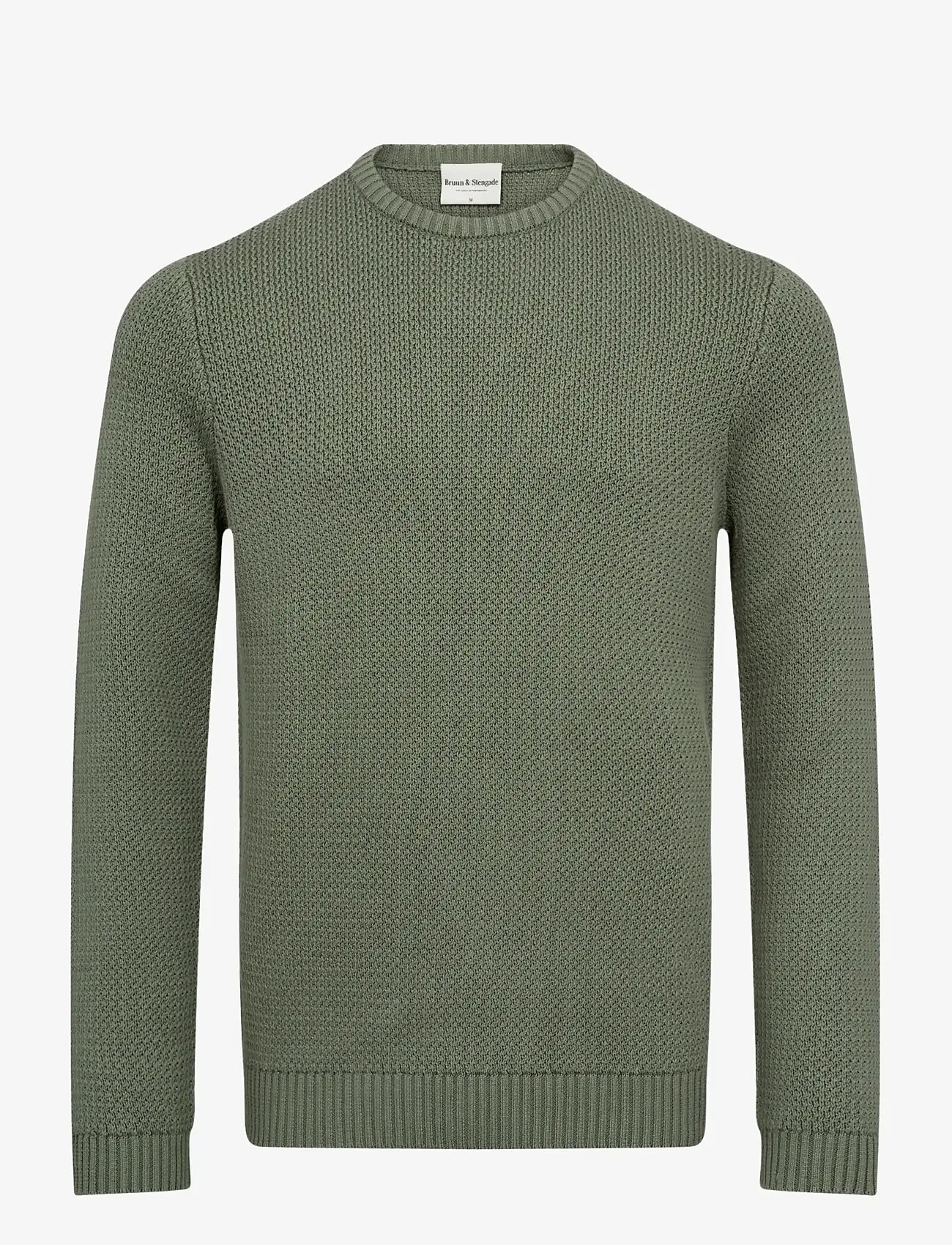 Bruun & Stengade - BS Raffaele Regular Fit Knitwear - rundhalsad - green - 1