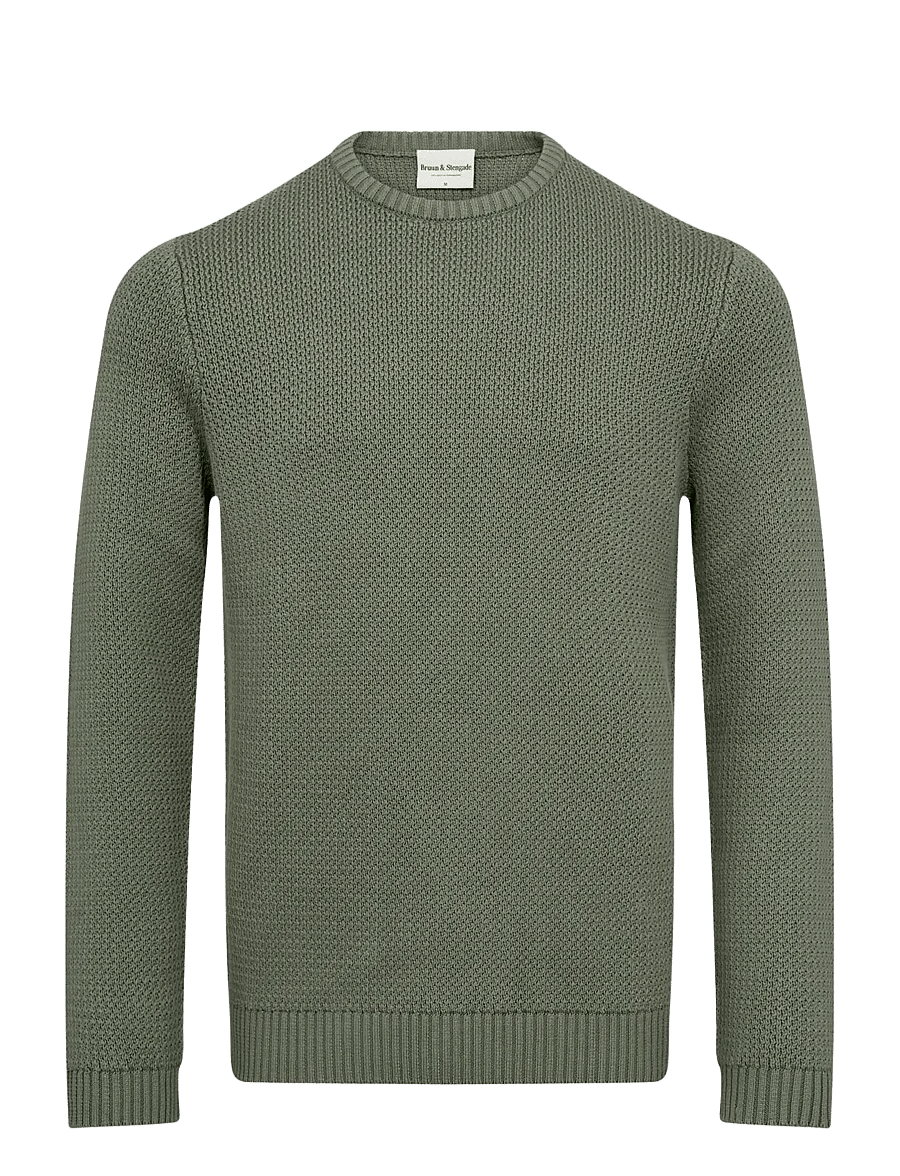 Bruun & Stengade - BS Raffaele Regular Fit Knitwear - rund hals - green - 1