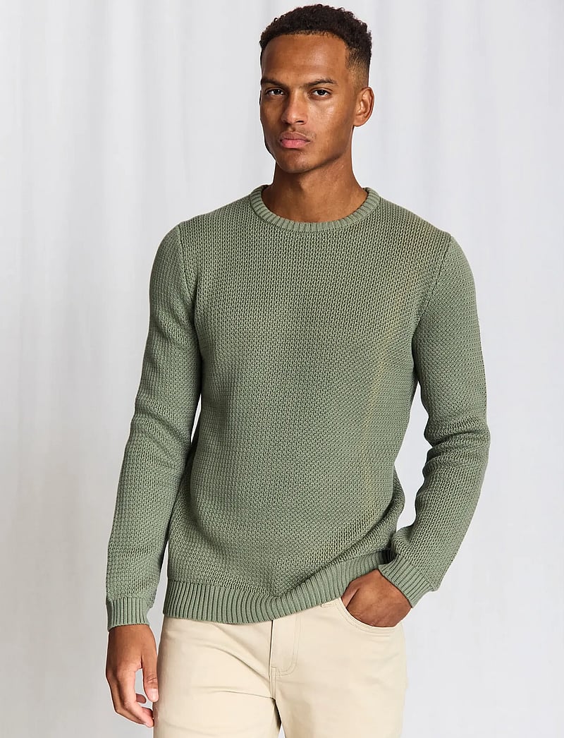 Bruun & Stengade - BS Raffaele Regular Fit Knitwear - rundhalsad - green - 0