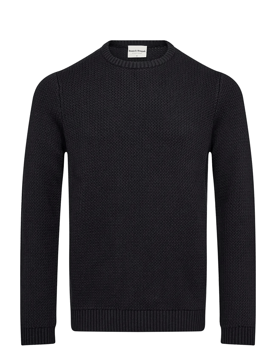 Bruun & Stengade - BS Raffaele Regular Fit Knitwear - rundhals - navy - 1