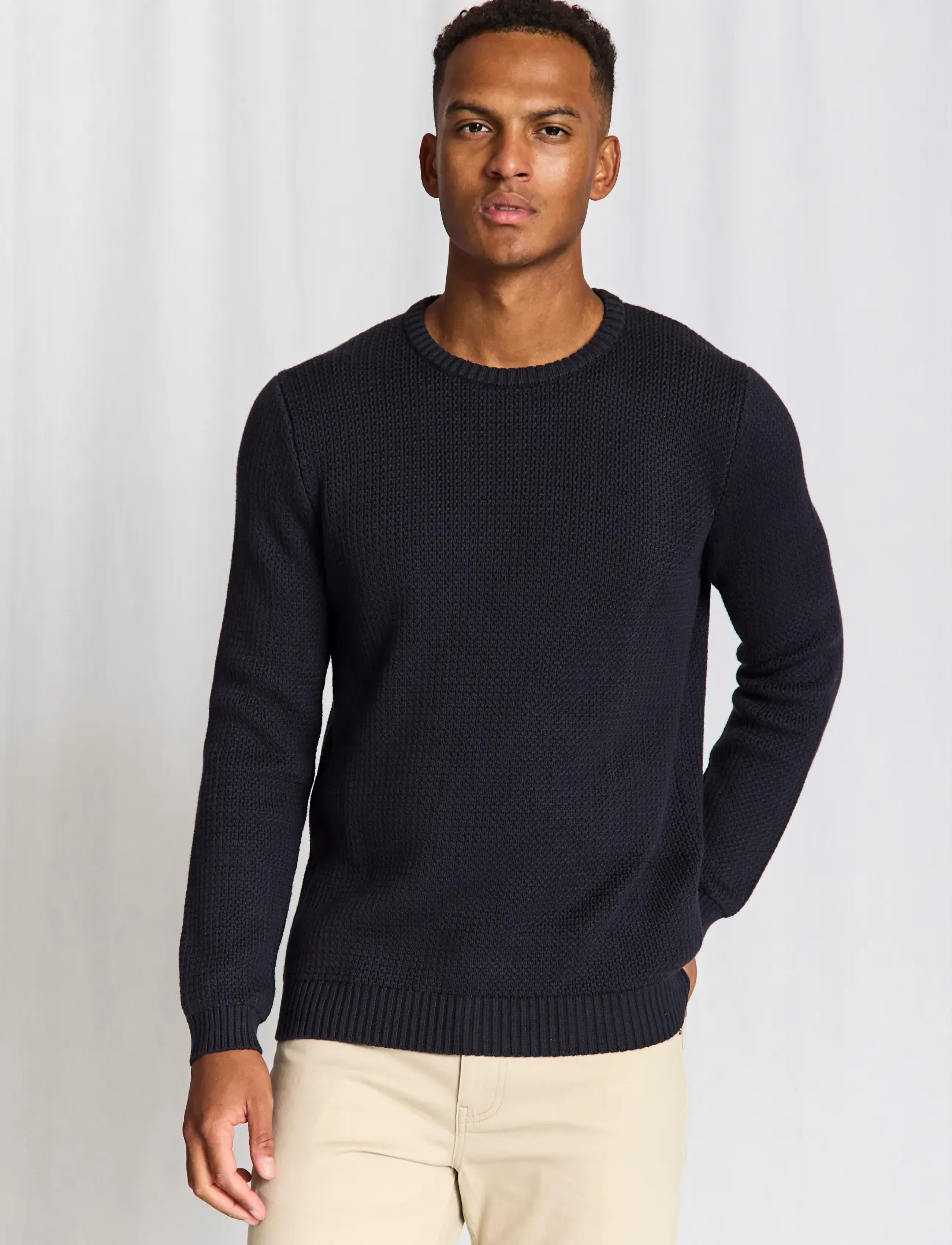 Bruun & Stengade BS Raffaele Regular Fit Knitwear - Looks for less - NAVY / black