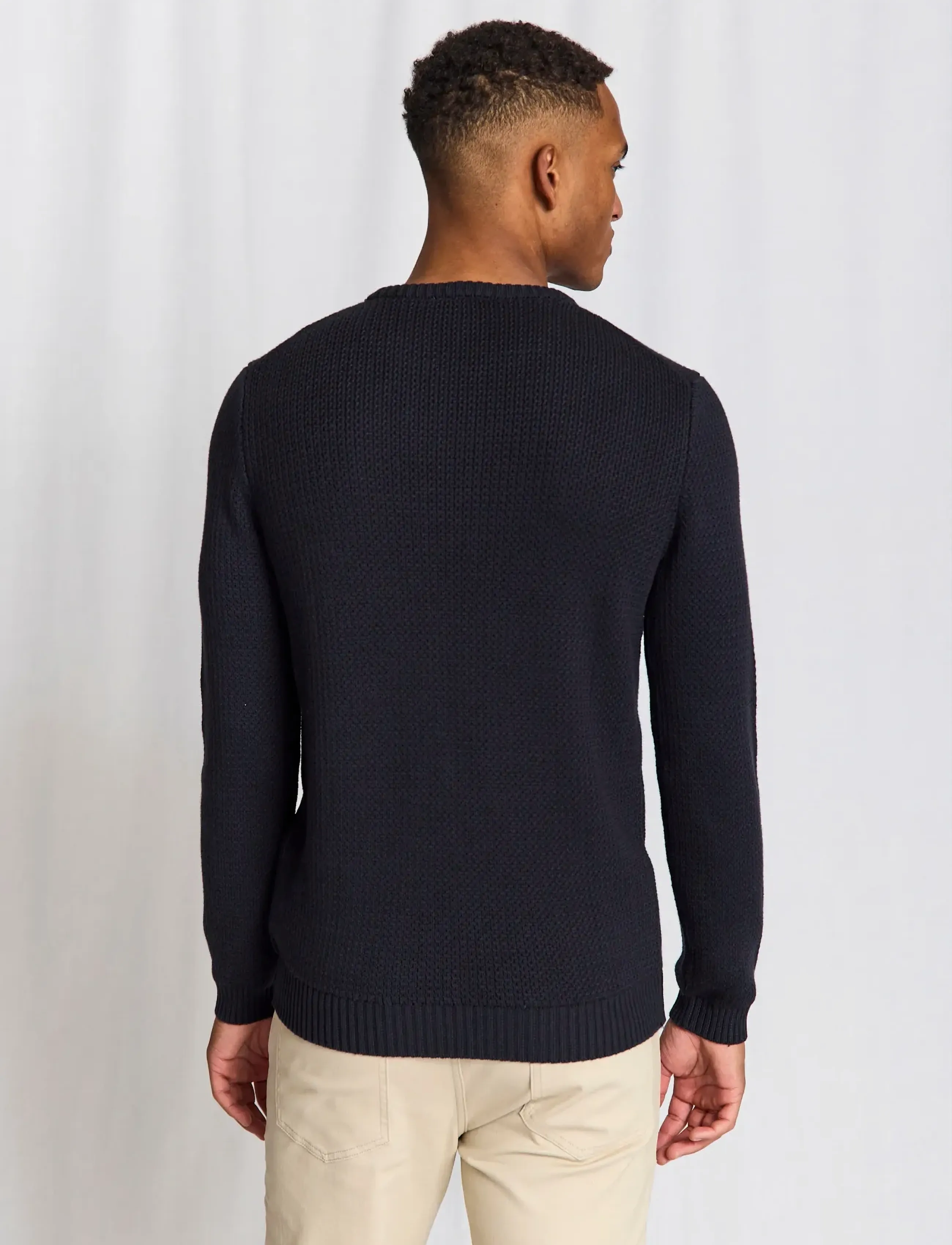 Bruun & Stengade - BS Raffaele Regular Fit Knitwear - round necks - navy - 3