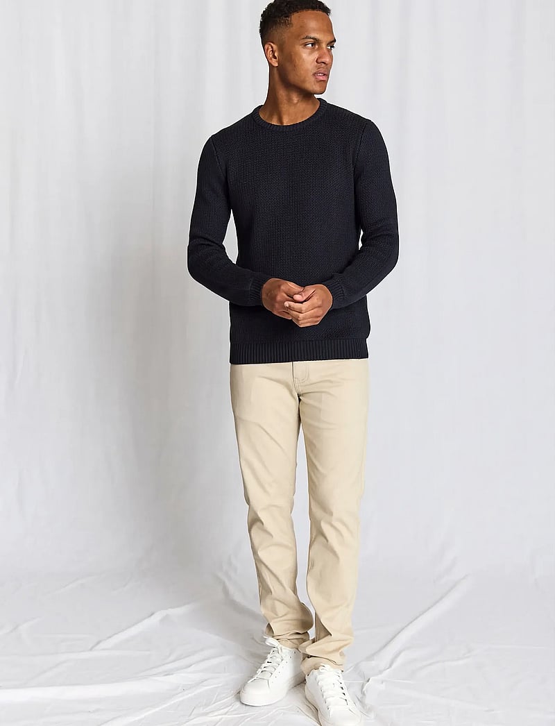 Bruun & Stengade - BS Raffaele Regular Fit Knitwear - rundhalsad - navy - 5