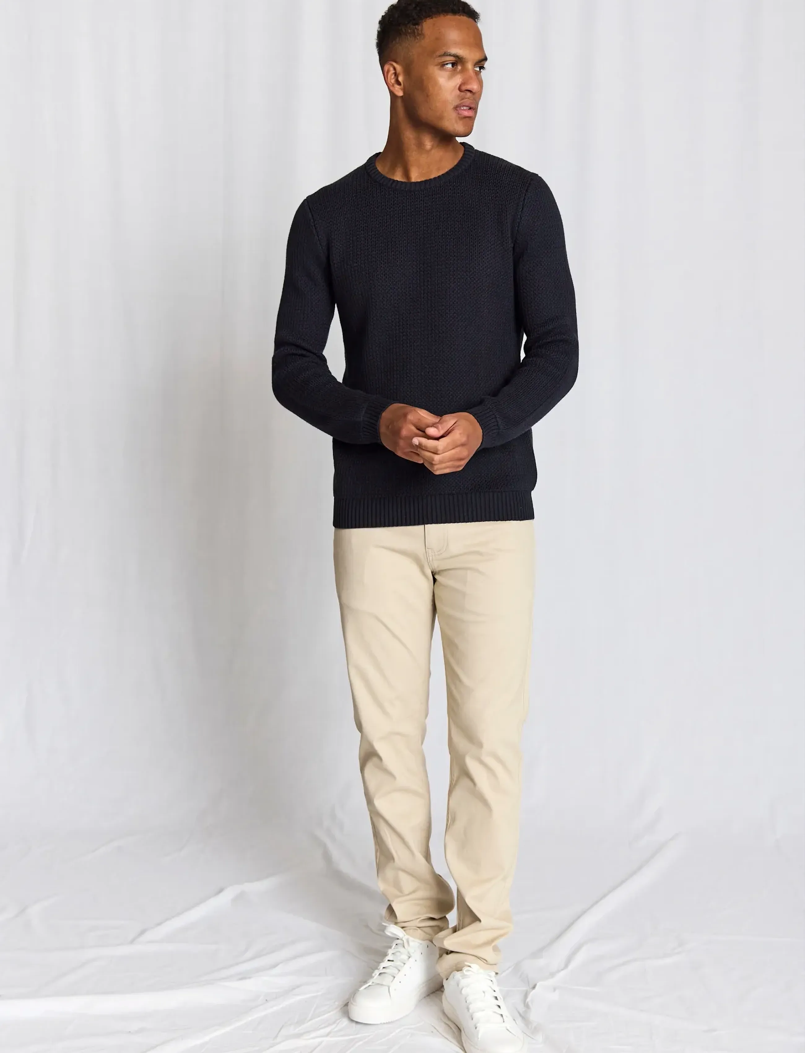Bruun & Stengade BS Raffaele Regular Fit Knitwear - Strickmode - NAVY / black