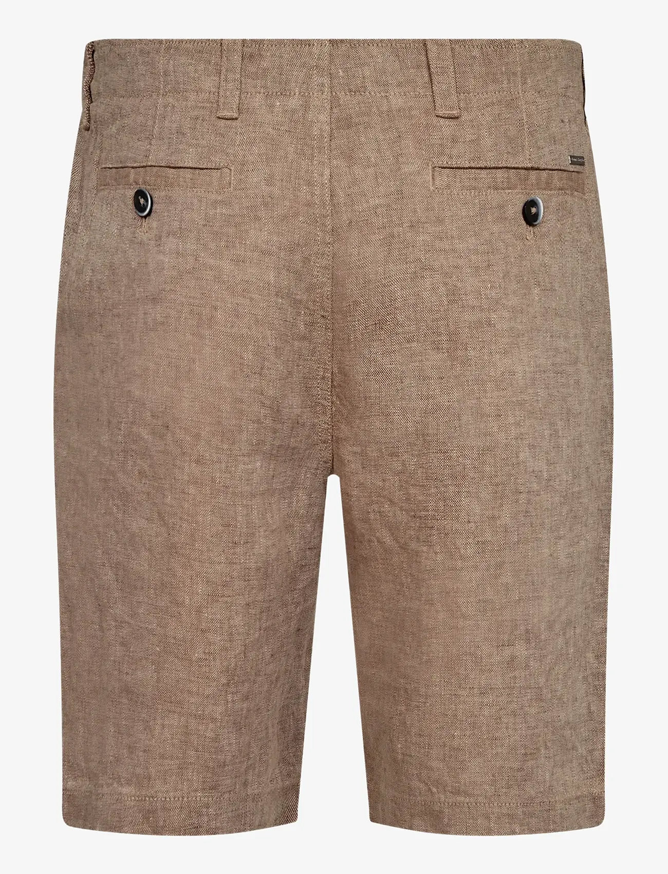 Bruun & Stengade - BS Paolos Regular Fit Shorts - leinen-shorts - brown - 2
